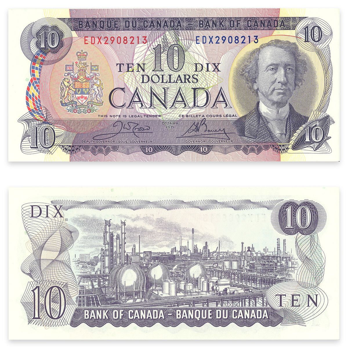 $10 1971 BC-49dA Replacement Crow-Bouey Prefix EDX GUNC-65