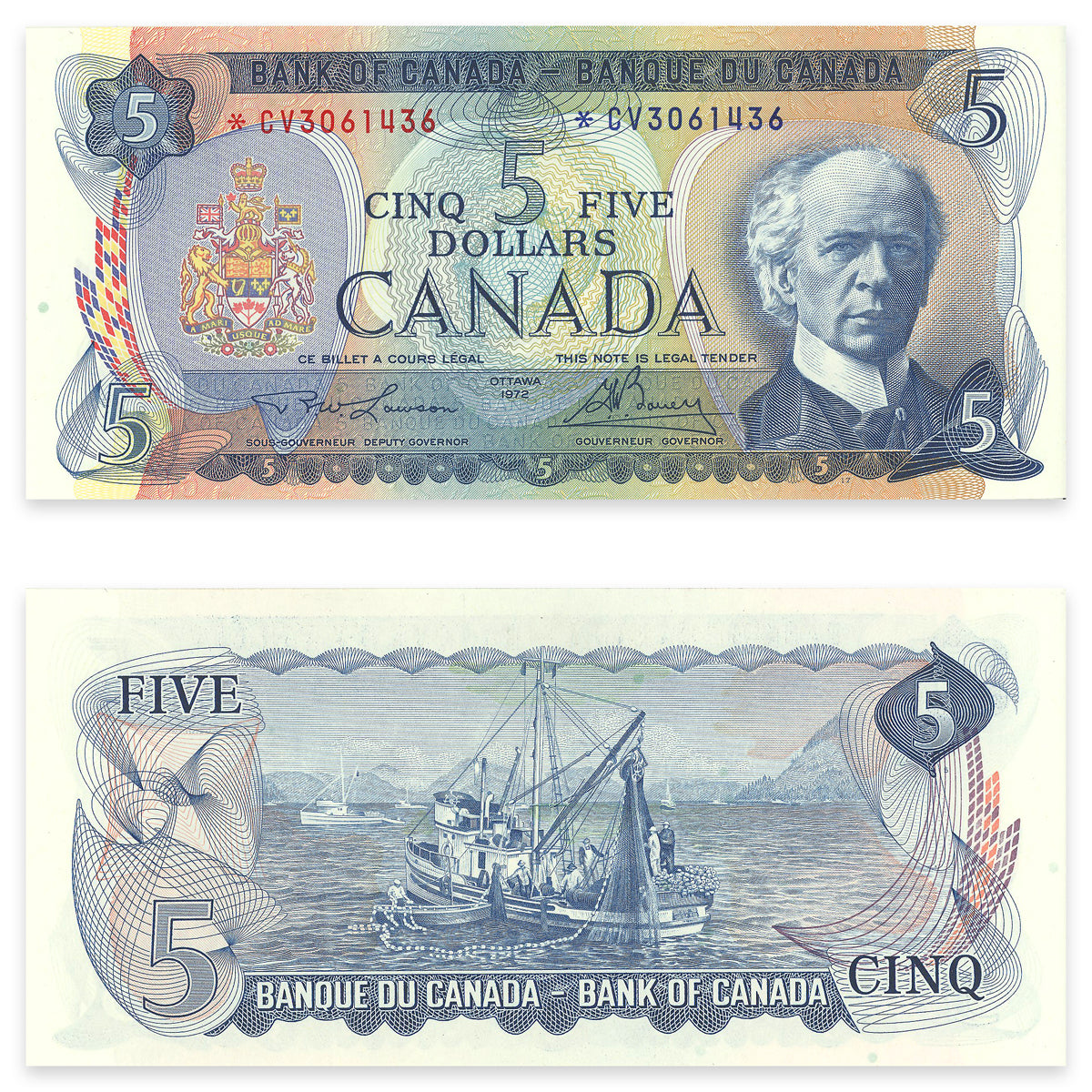 $5 1972 BC-48bA Replacement Lawson-Bouey Prefix *CV CUNC-64