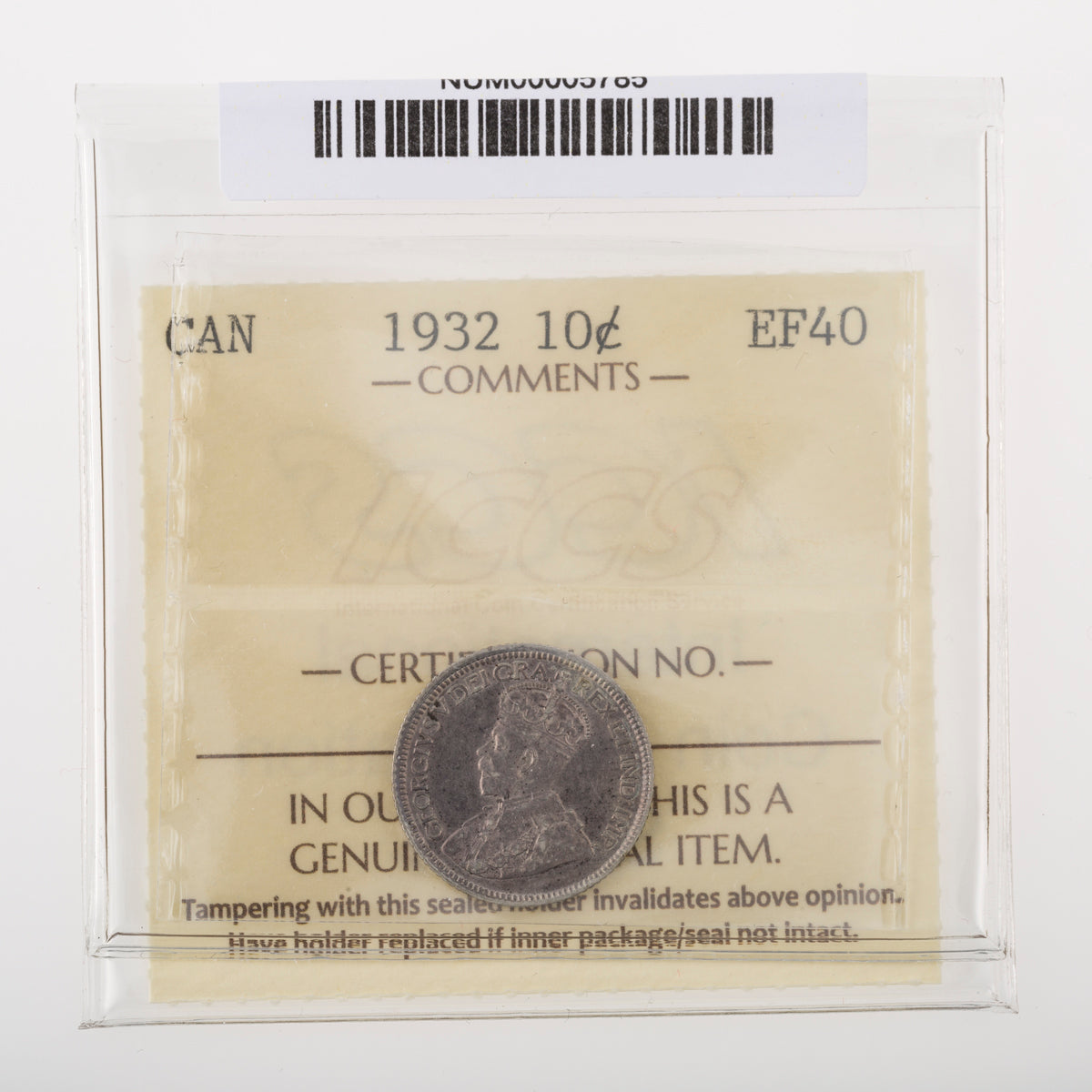 10 Cent 1932 ICCS EF-40