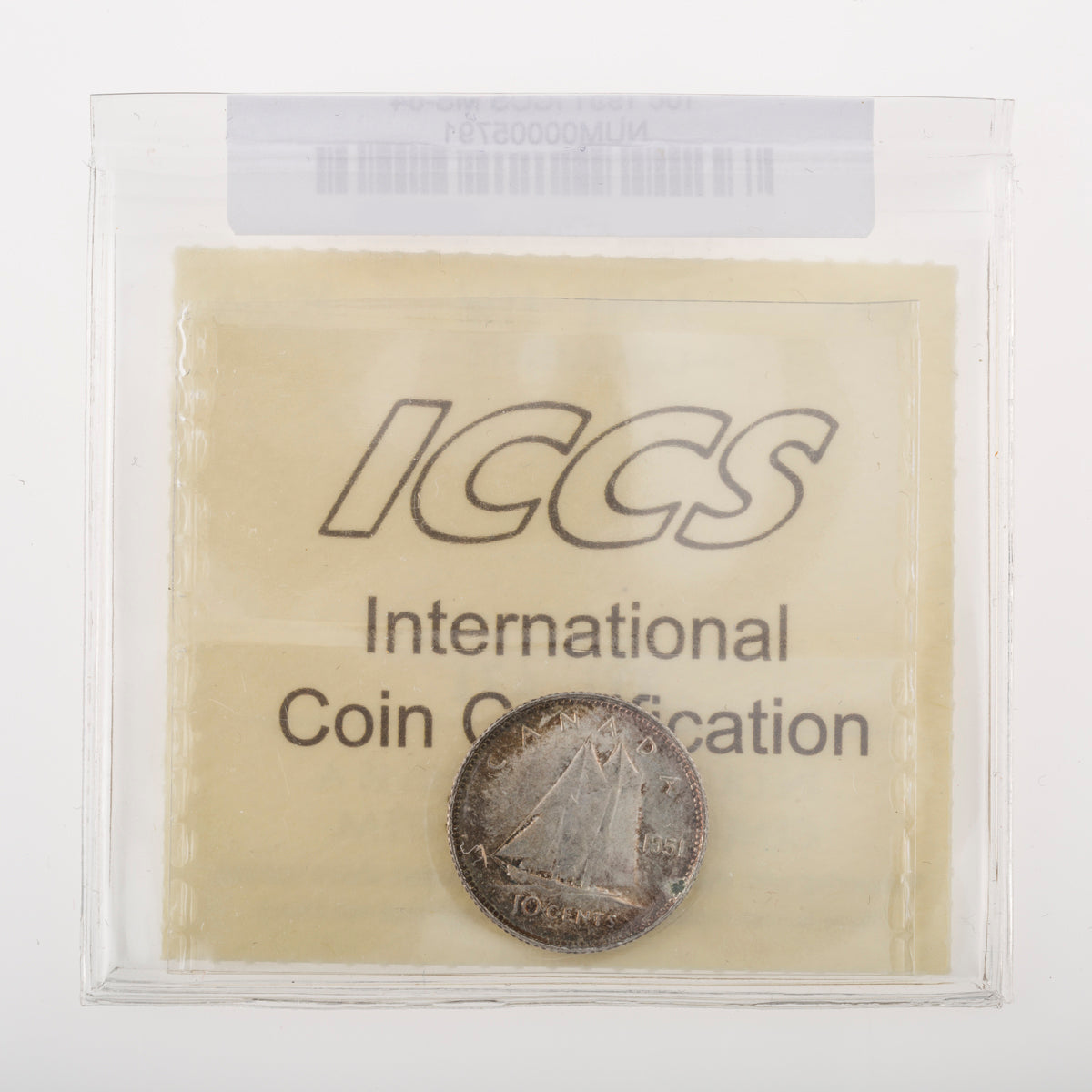 10 Cent 1951 ICCS MS-64