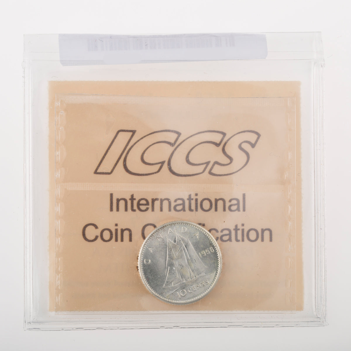 10 Cent 1958 ICCS MS-65