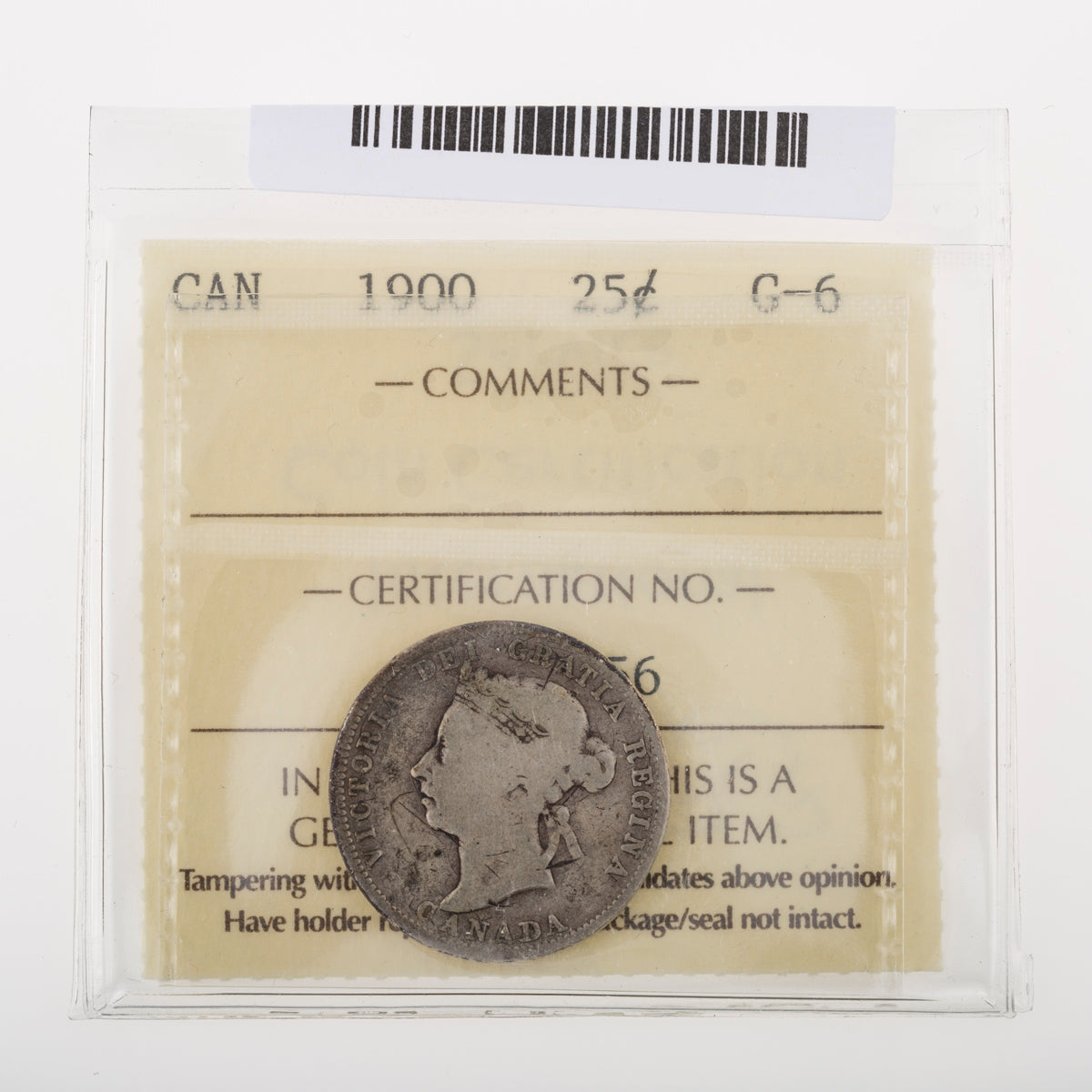 25 Cent 1900 ICCS G-6