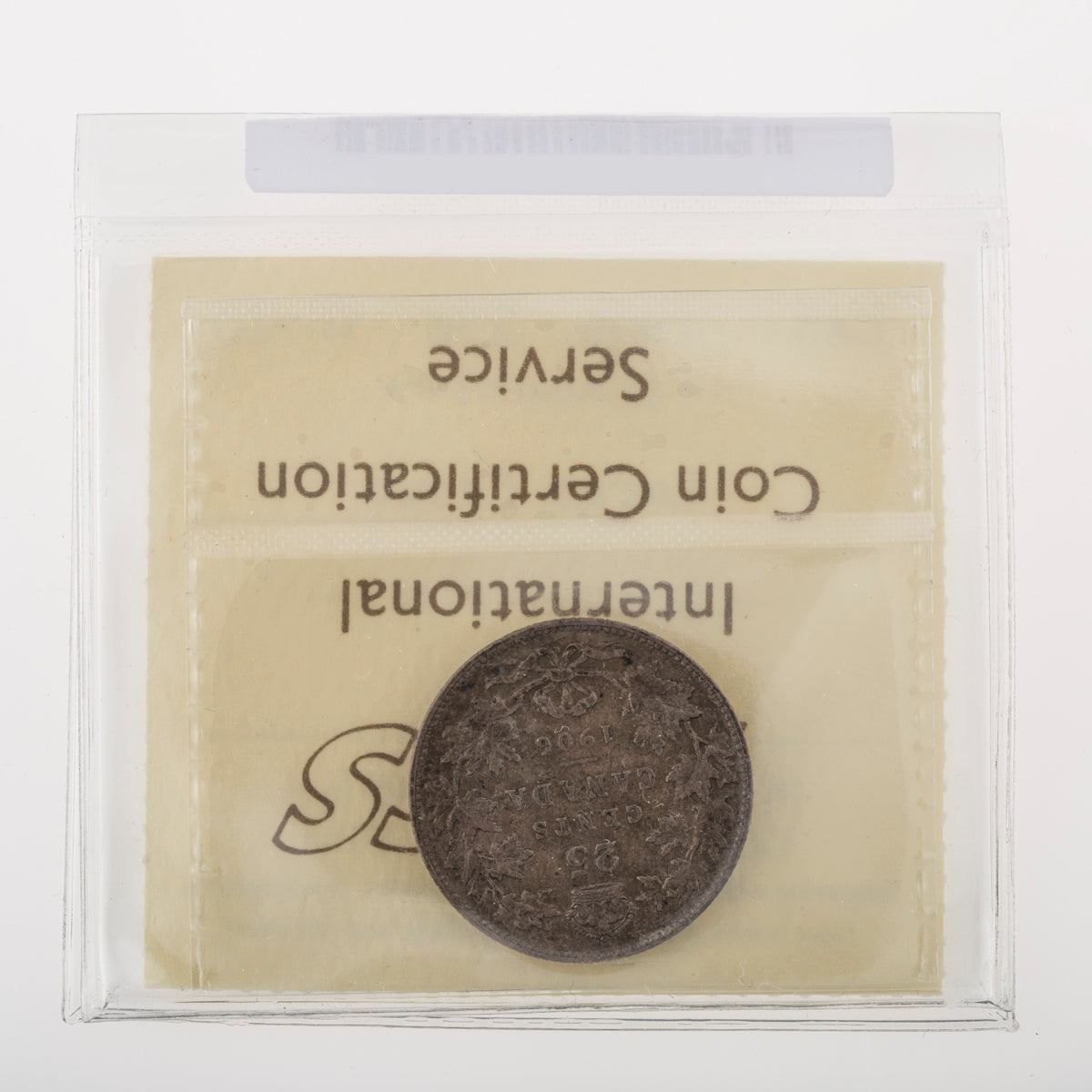 25 Cent 1906 Large Crown ICCS VG-10