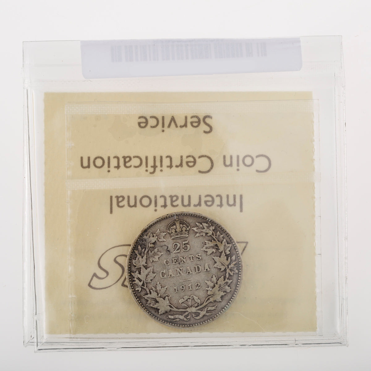 25 Cent 1912 ICCS F-12