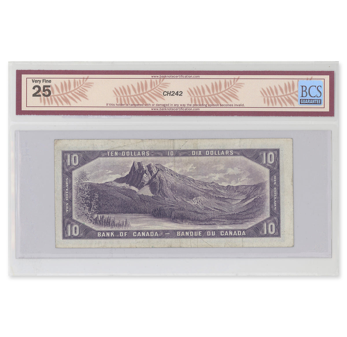 $10 1954 Devil's Face Series BC-32b Beattie-Coyne Prefix I/D BCS VF-25