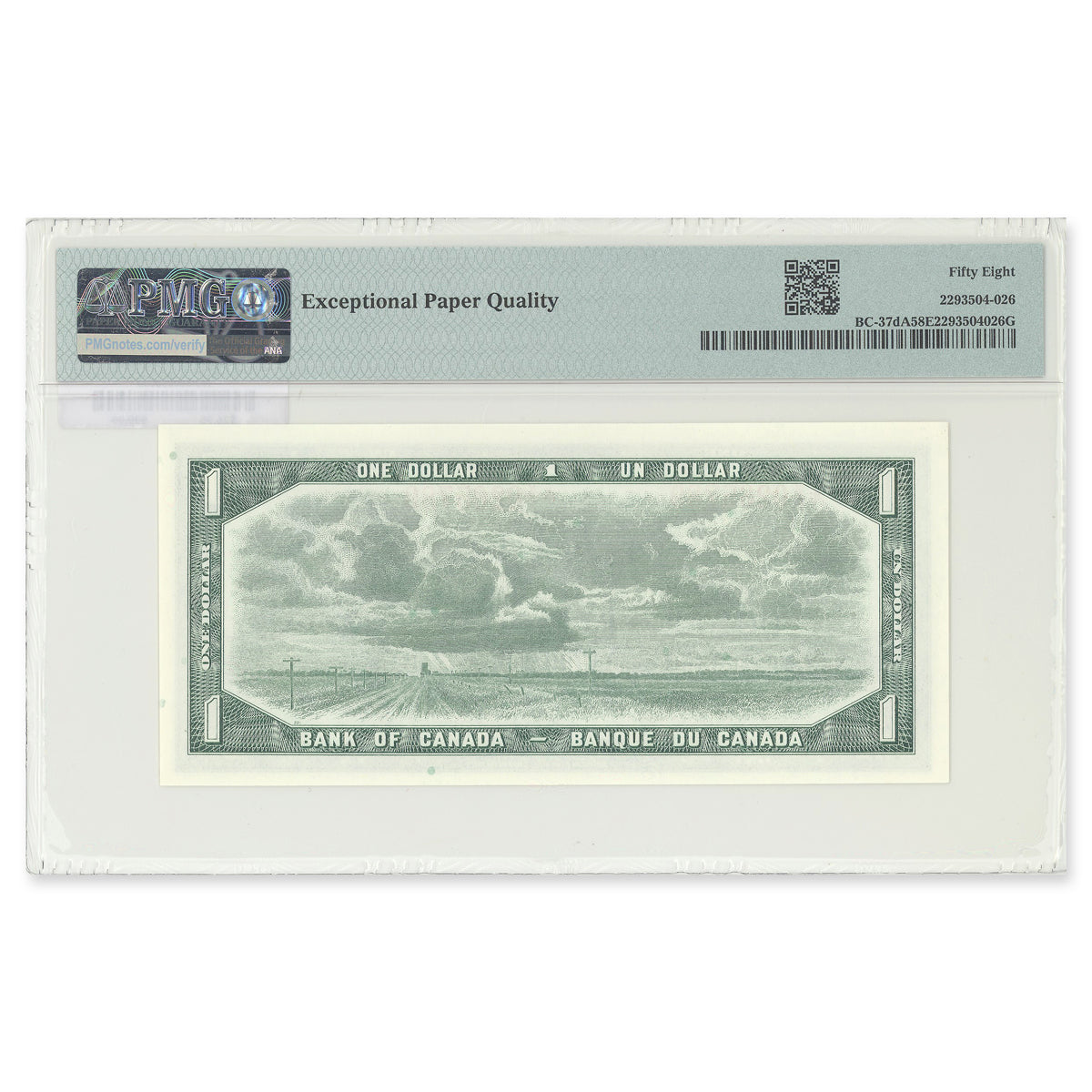 $1 1954 Modified Series BC-37dA Lawson-Bouey Prefix *X/F PMG AU-58