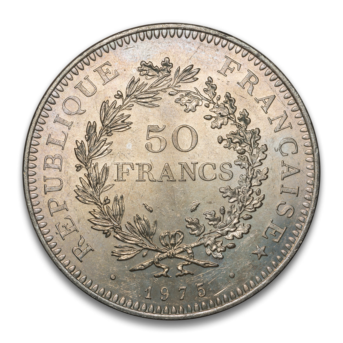 France Silver 50 Francs 1975