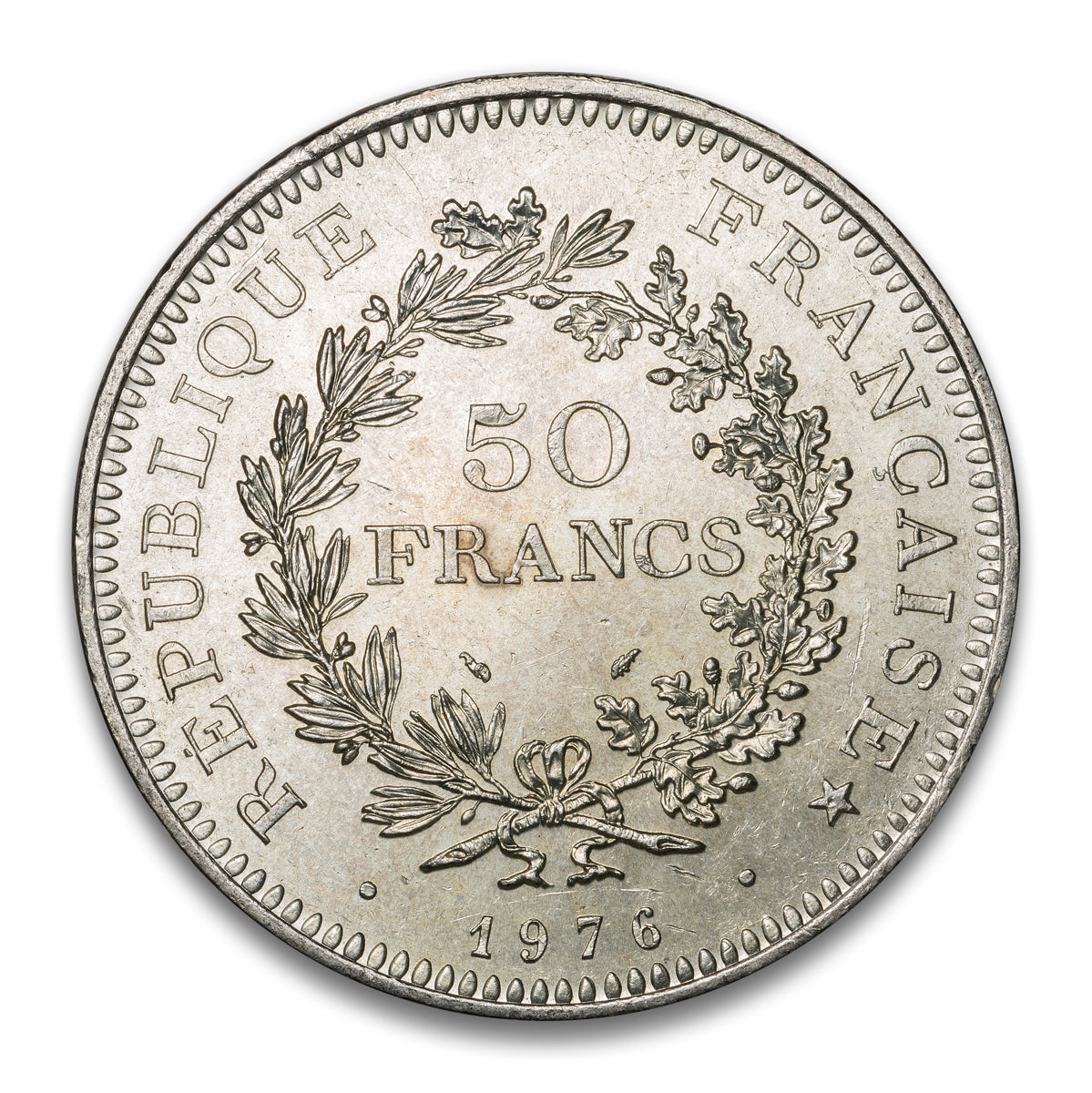 France Silver 50 Francs 1976
