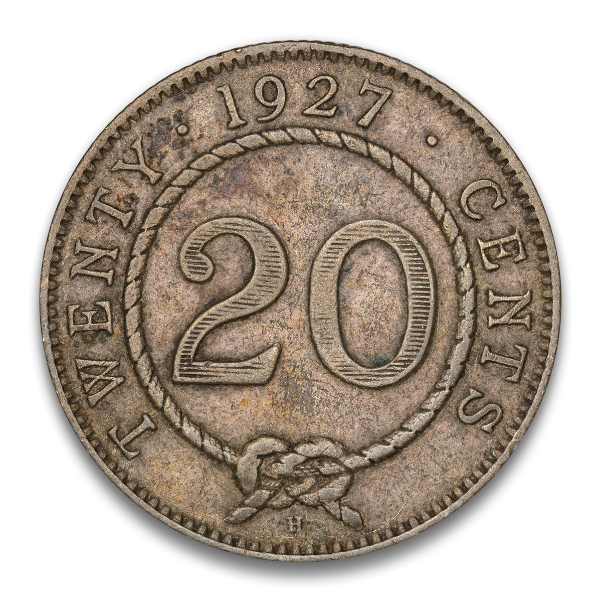 Sarawak Silver 20 Cents 1927 H