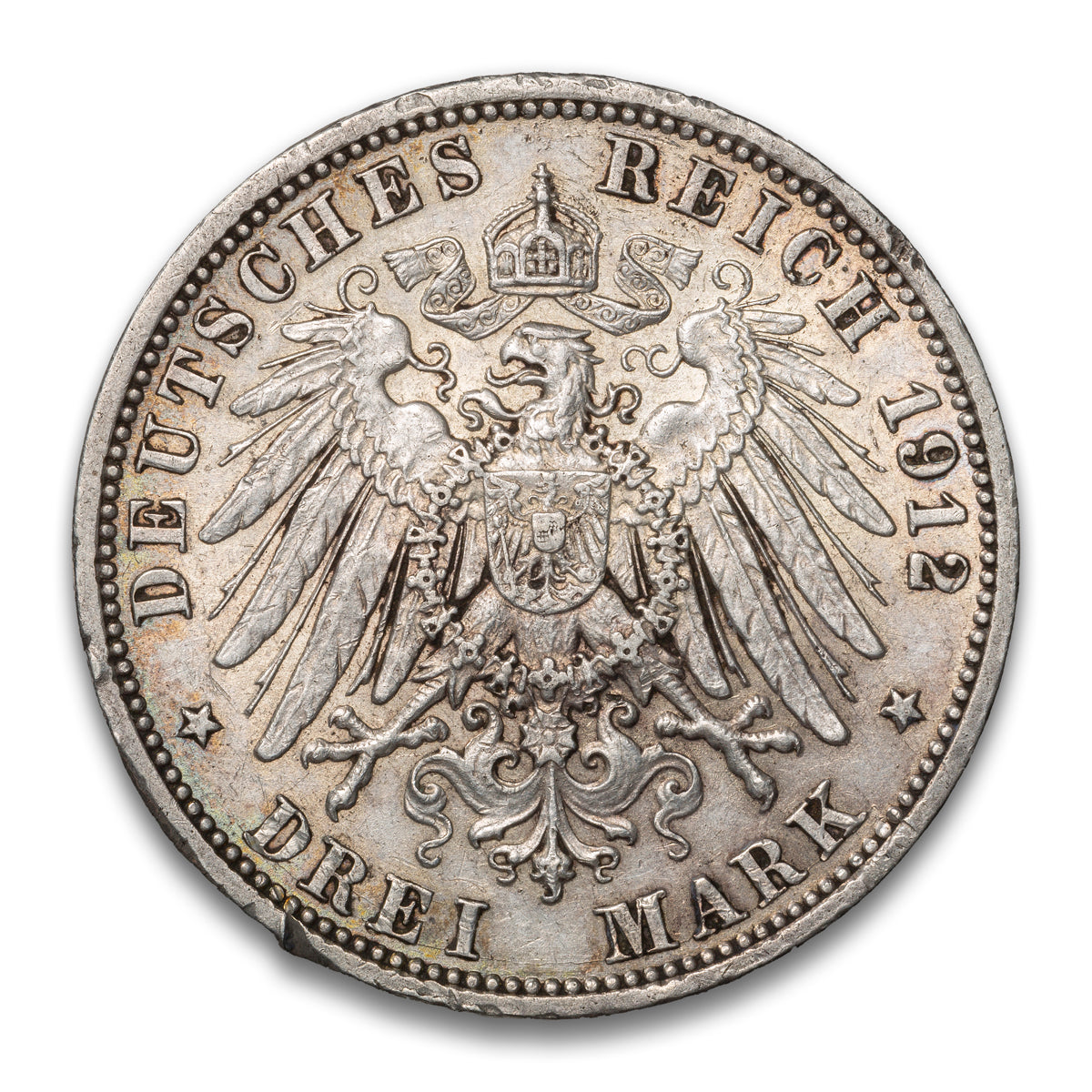 Prussia - German State Silver 3 Mark 1912 A