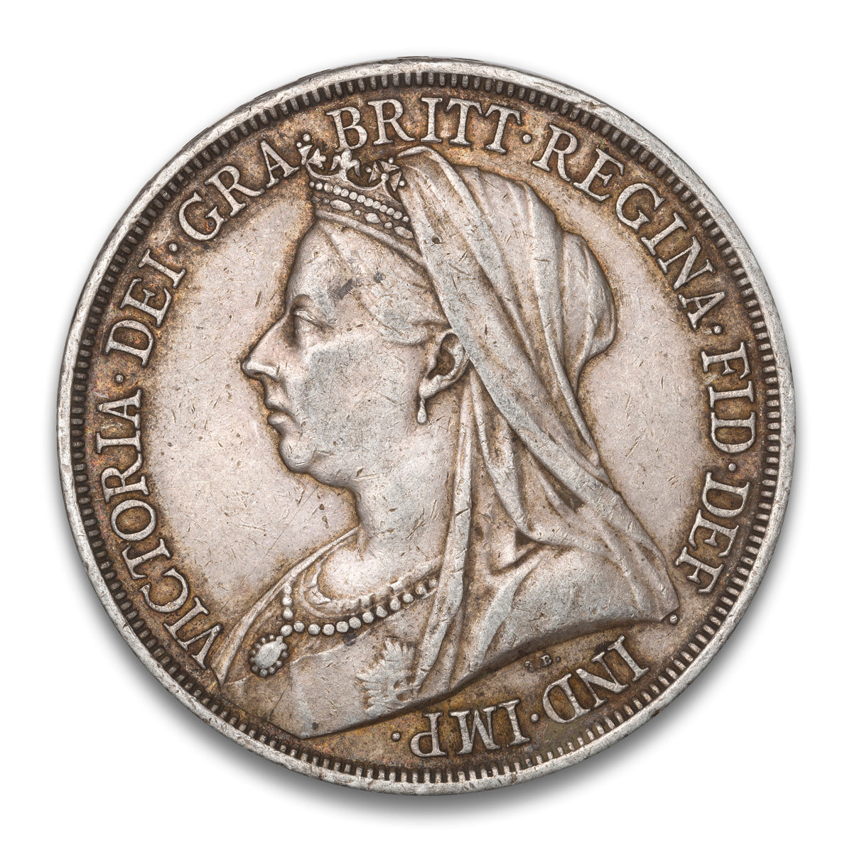Great Britain Silver 1 Crown 1893 LIV