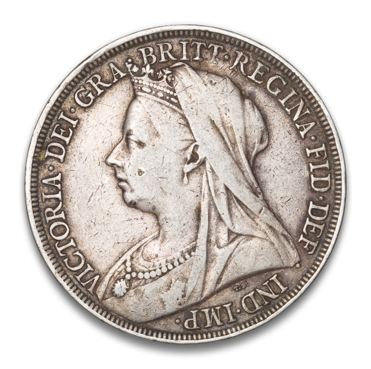 Great Britain Silver 1 Crown 1896 LX