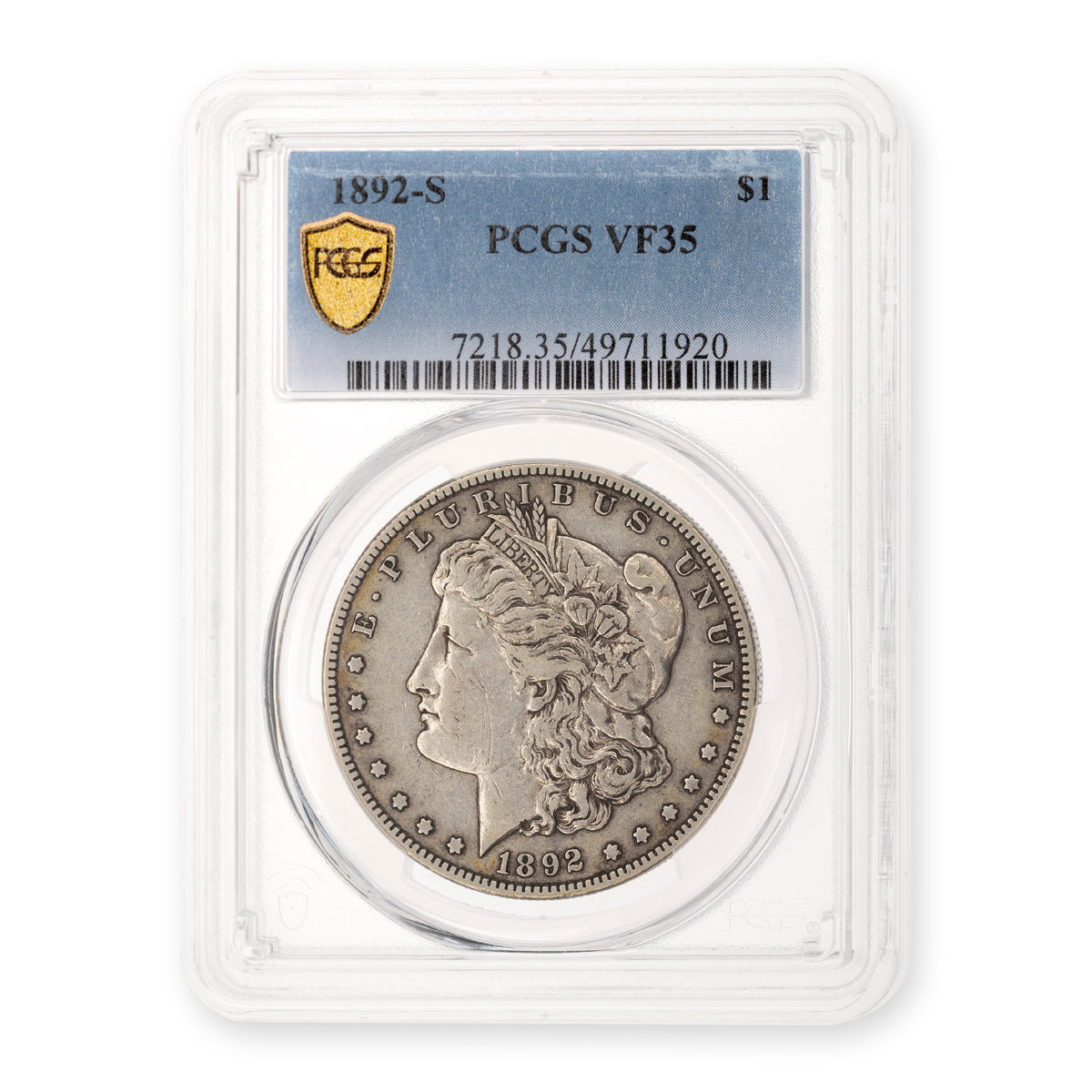 US $1 1892S Morgan Dollar PCGS VF-35