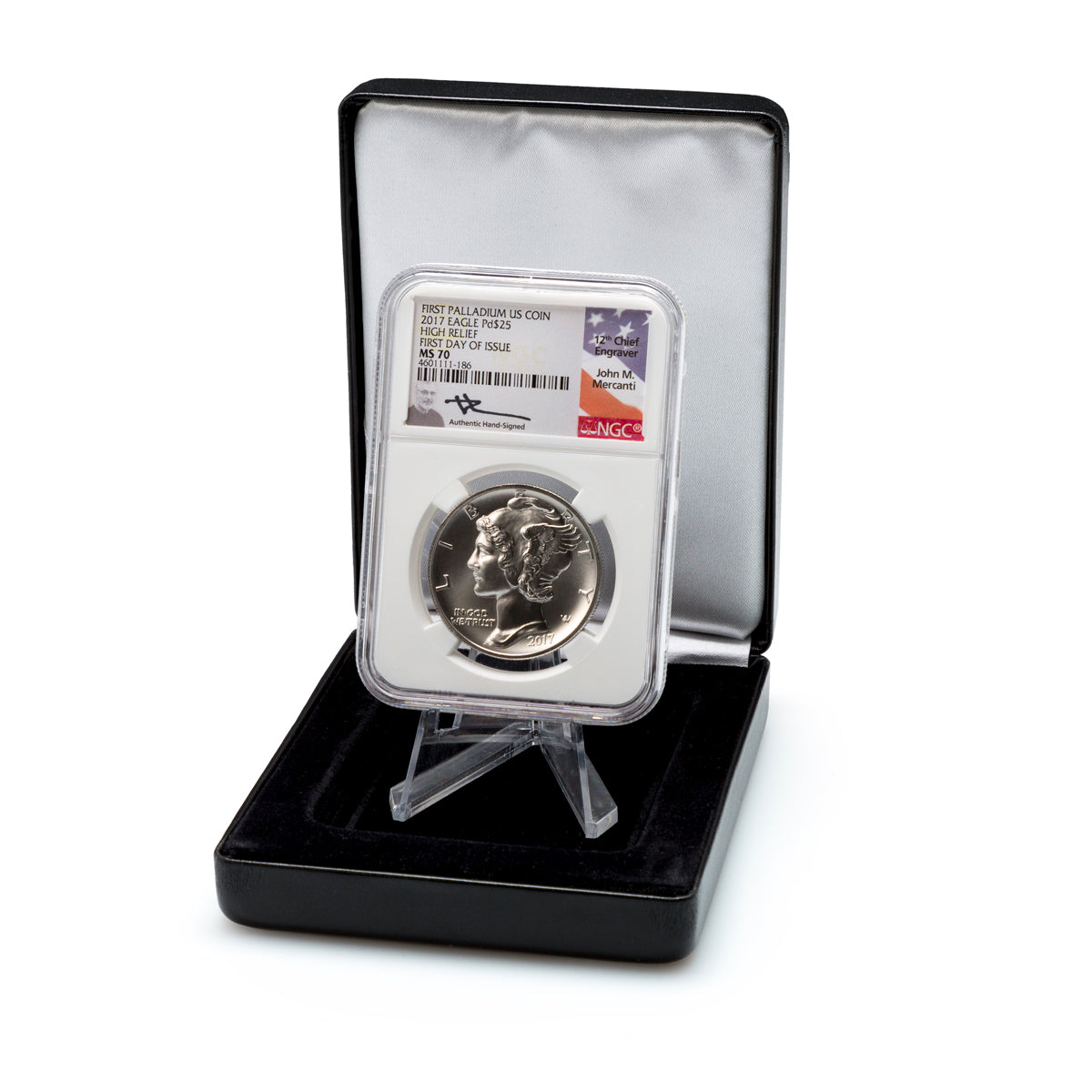 2017 $25 Eagle High Relief First Day of Issue - Pure Palladium Coin