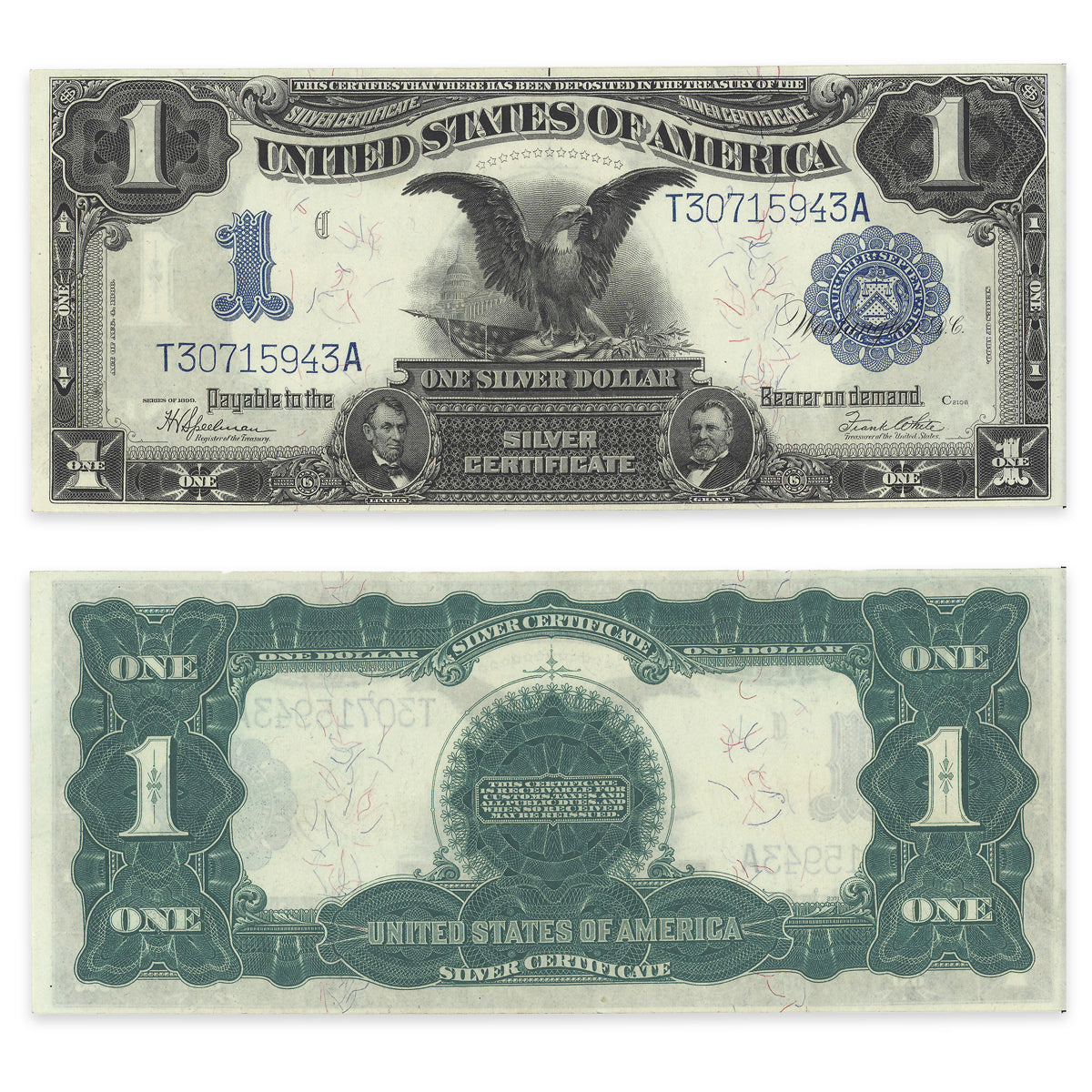 $1 1899 US FR #236 Speelman-White Prefix T Suffix A AU