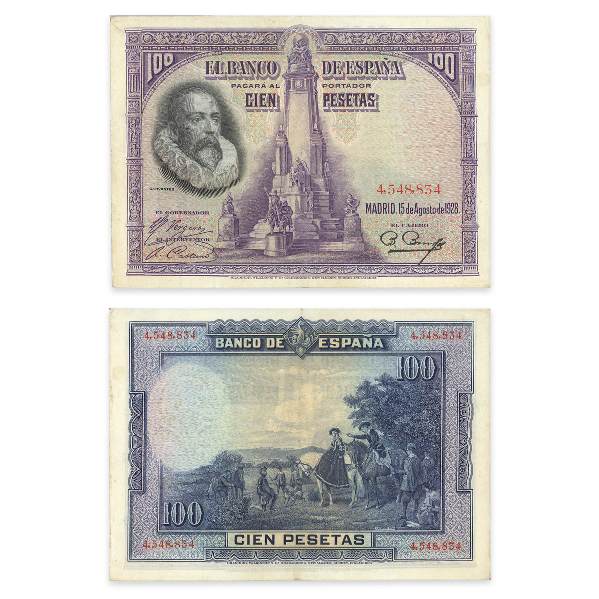 Spain 100 Pesatas 1928 KM 76a EF-40