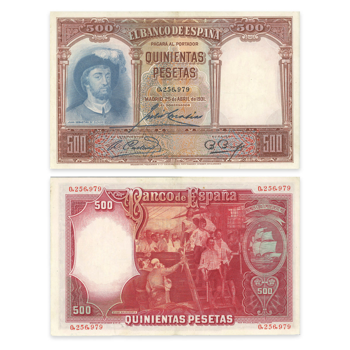 Spain 500 Pesatas 1931 KM 84 EF-45