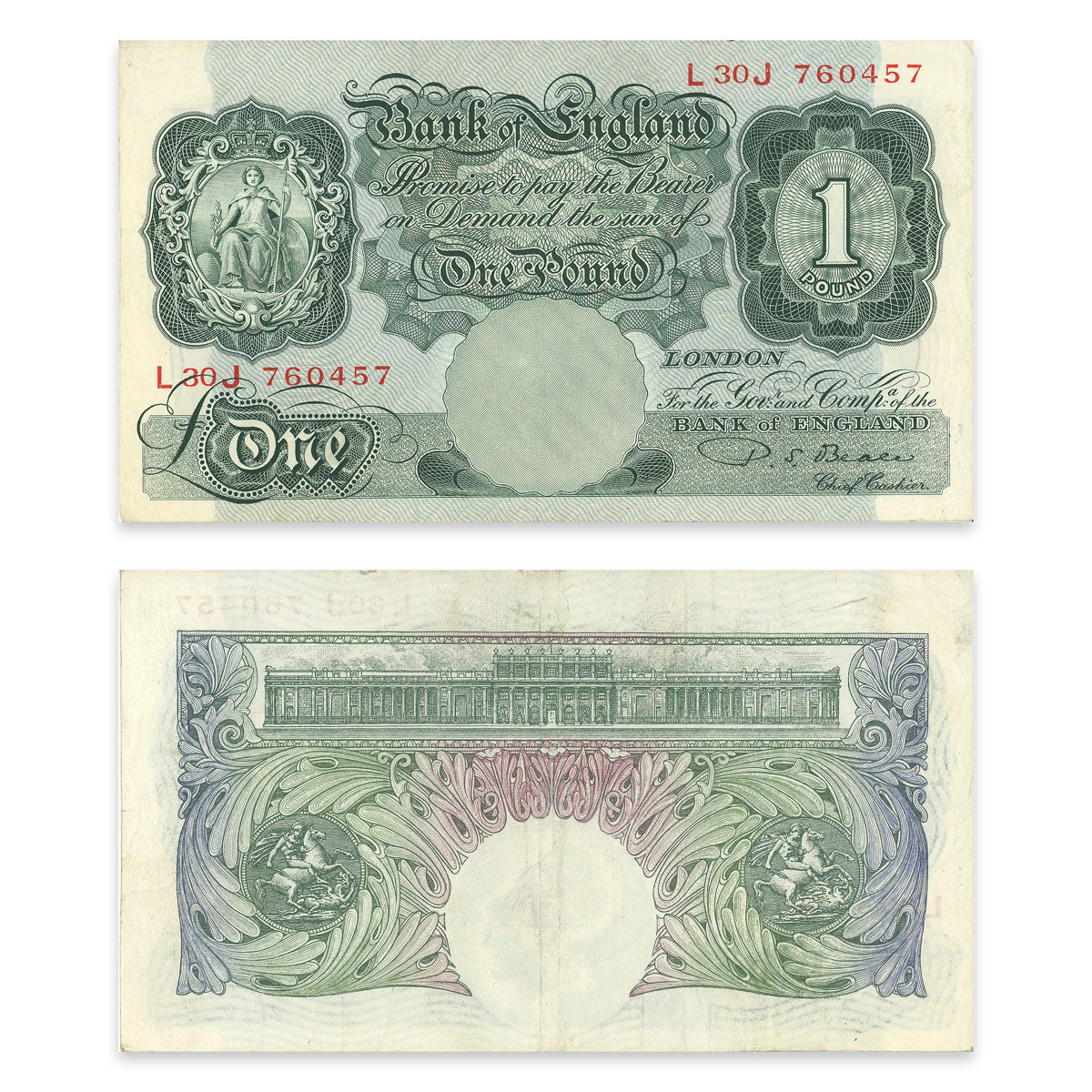 Great Britain 1 Pound 1949-1955 KM 369b VF-20