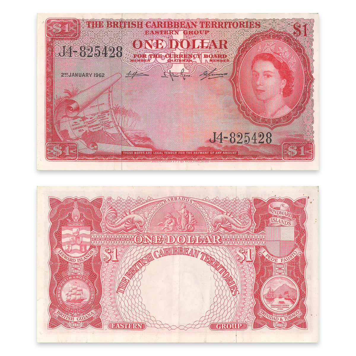 British Caribbean Territories $1 1962 KM 7c VF-20