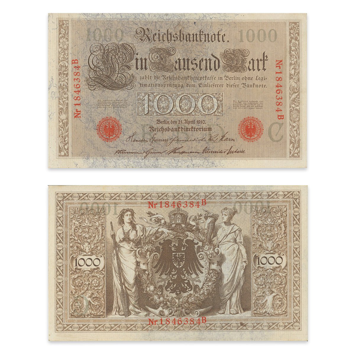 Germany 1000 Mark 1910 KM 45b AU-55