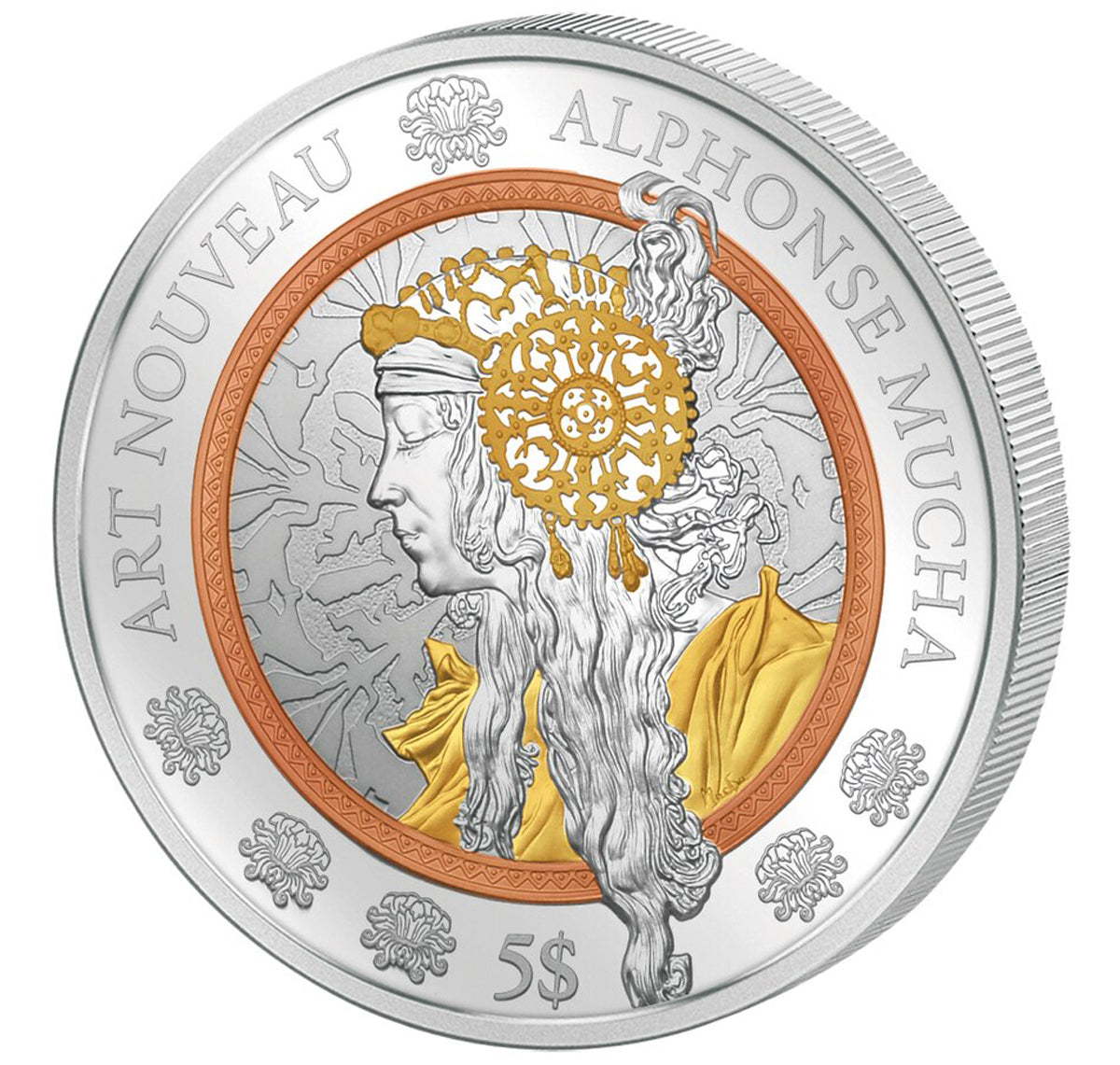 2016 $5 Art Nouveau - Pure Silver Coin