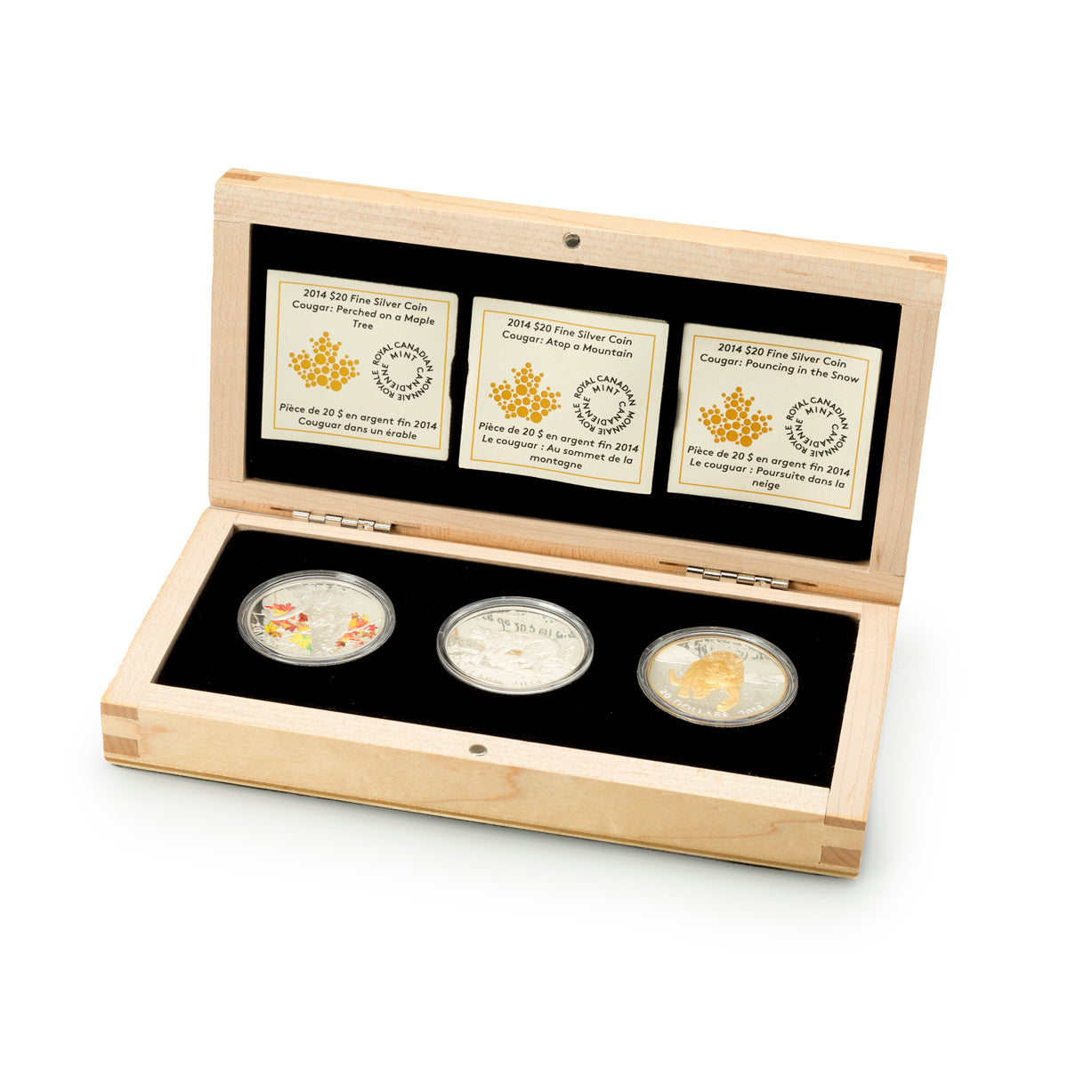 2014 $20 Cougar - Pure Silver 3 Coin Set