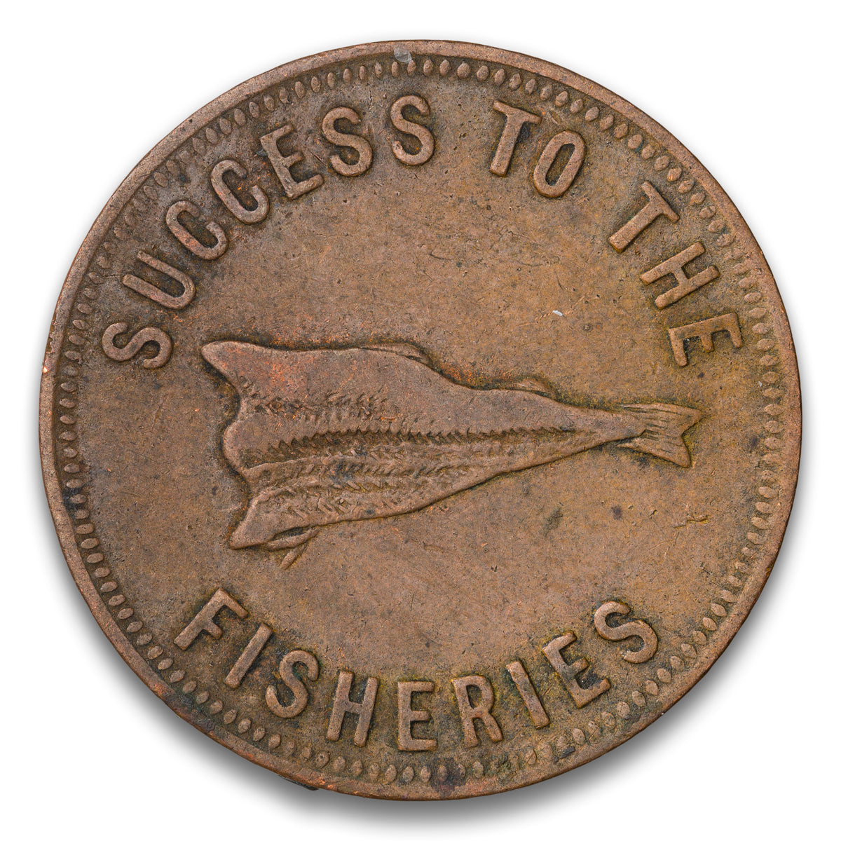 Speed the Plough Prince Edward Island Base token with hook 1860
