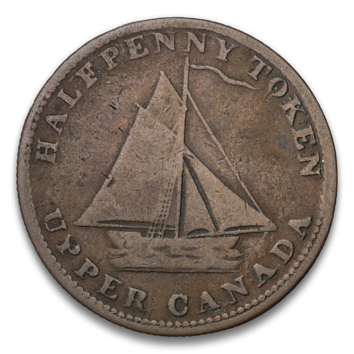 Upper Canada Commercial Change Base 1/2 penny token 1820