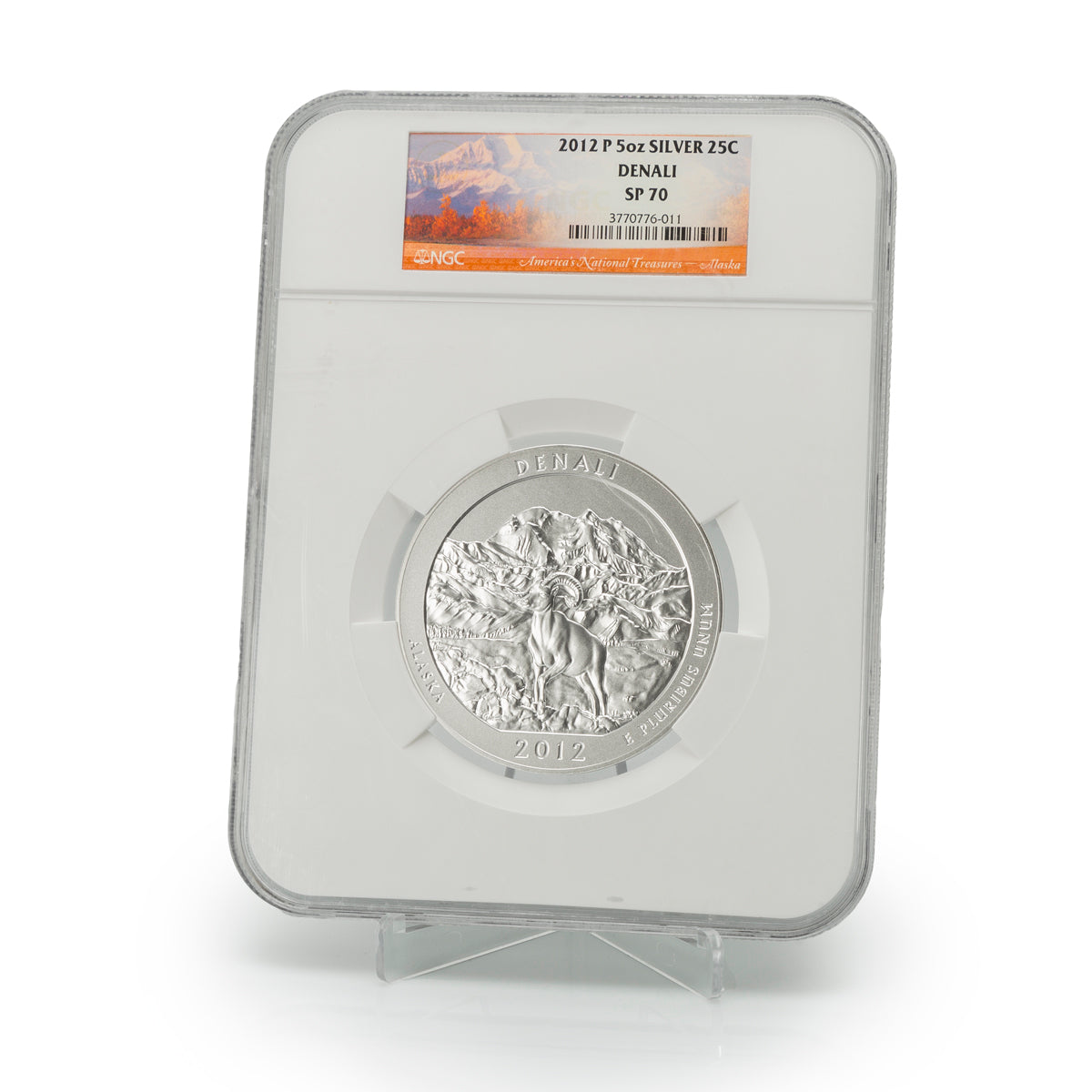 2012 25 Cents SP-70 America's National Treasures: Denali Alaska - Pure Silver Coin