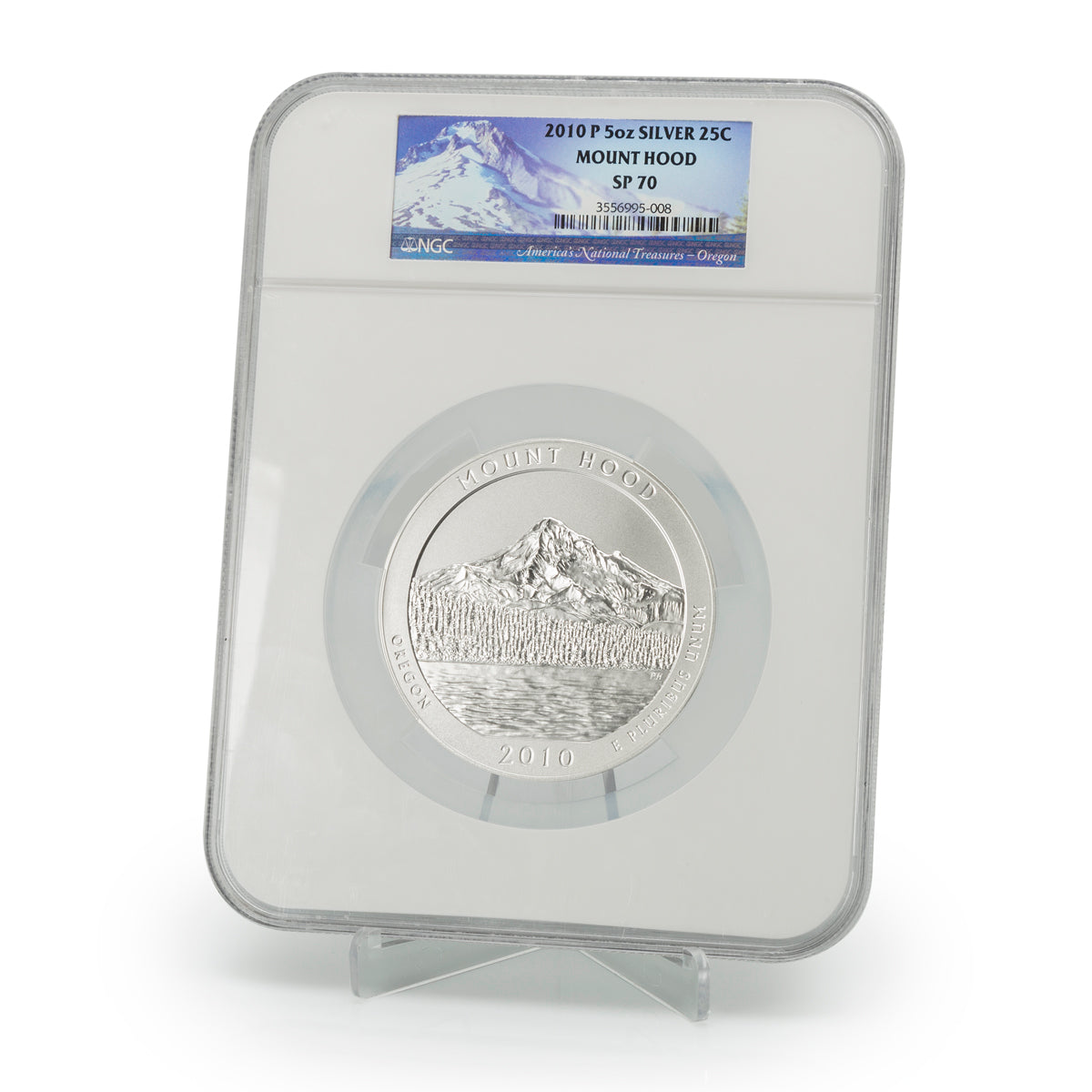 2010 25 Cents SP-70 America's National Treasures: Mount Hood Oregon - Pure Silver Coin