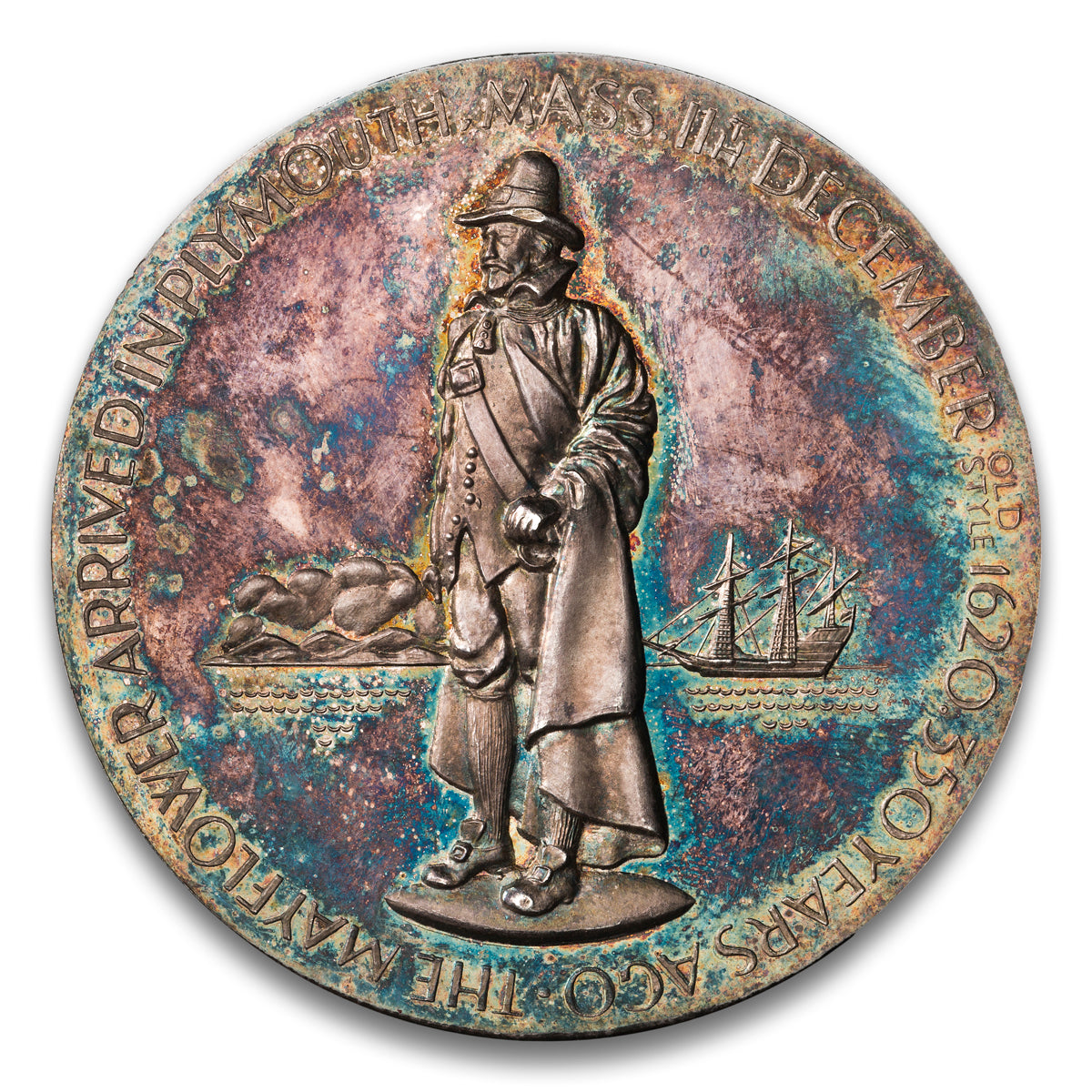 Mayflower - Plymouth, Mass 350th anniversary Silver medal 1620-1970
