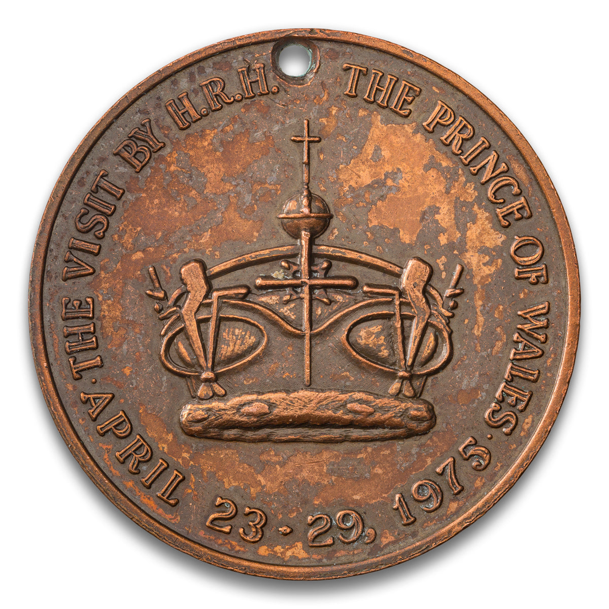 Royal Visit - Prince of Wales Northwest Territories Base medal 1975