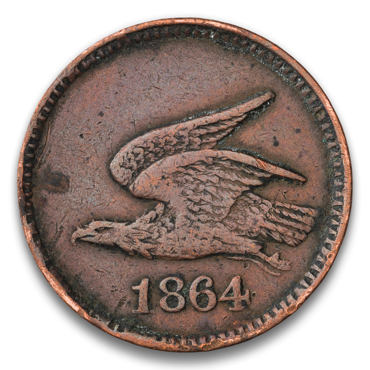 FR Schettler Dealer in Hardware / Green Bay, Wis Base 1 cent token 1864