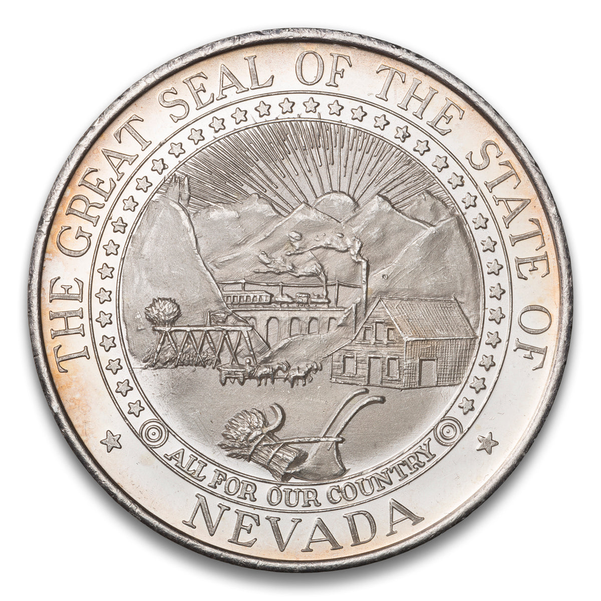 Carson City Nevada State Capitol Silver medal 1964