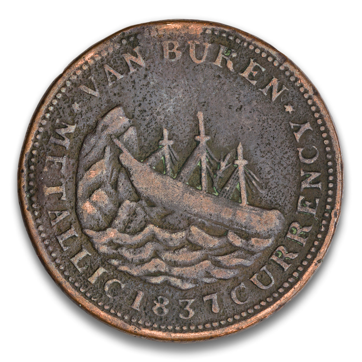 Webster Credit Currency Van Buren Hard Times Base token 1841