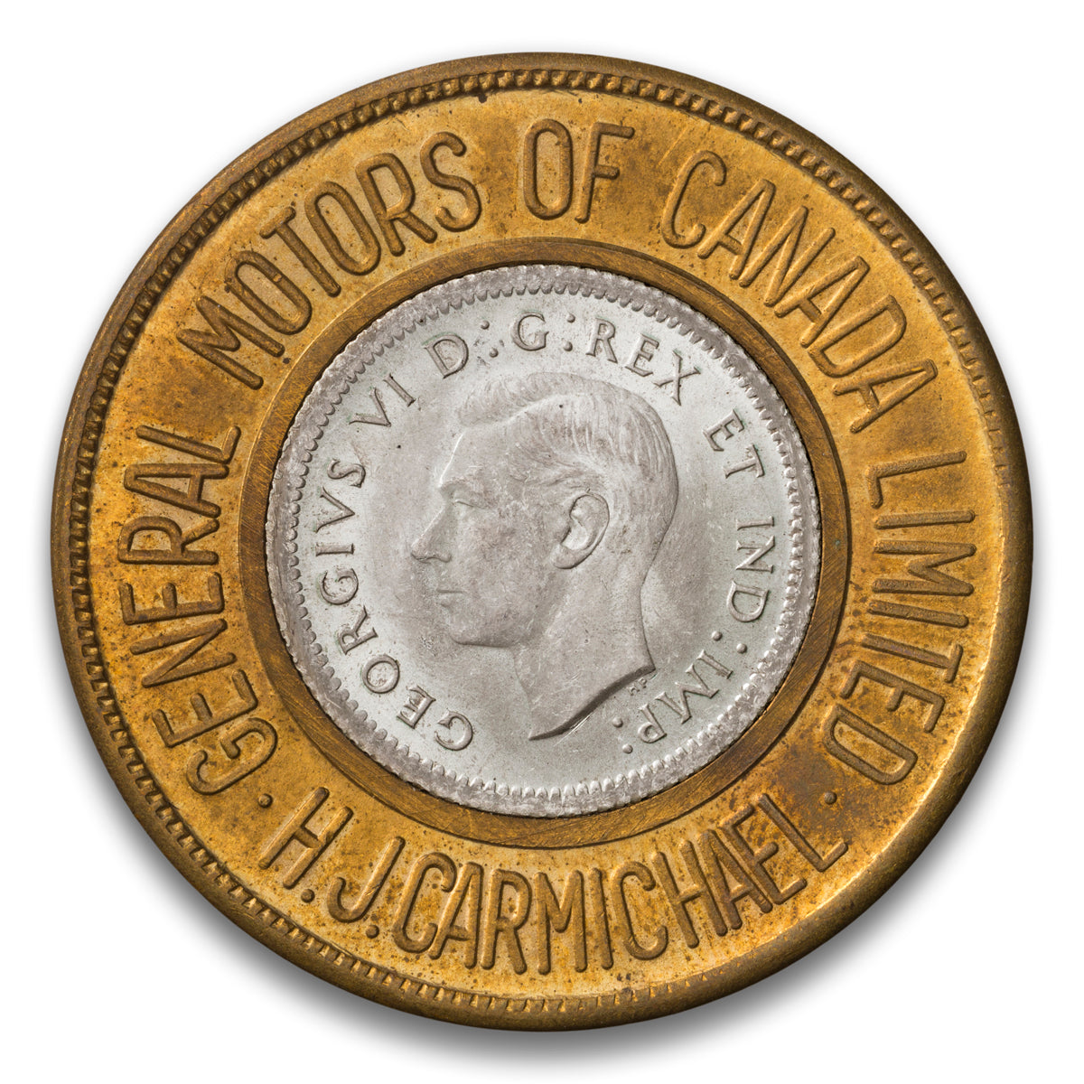 General Motors of Canada Bet your last dime on a Buick Base encased dime 1940