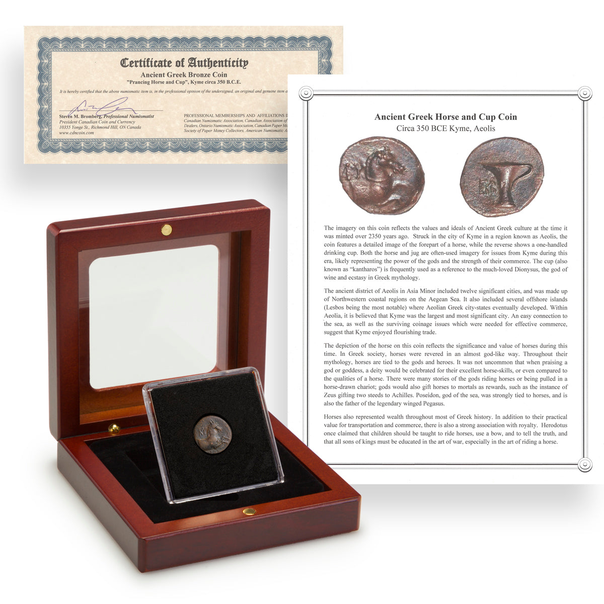 Ancient Greek Horse and Cup Coin 350 BCE