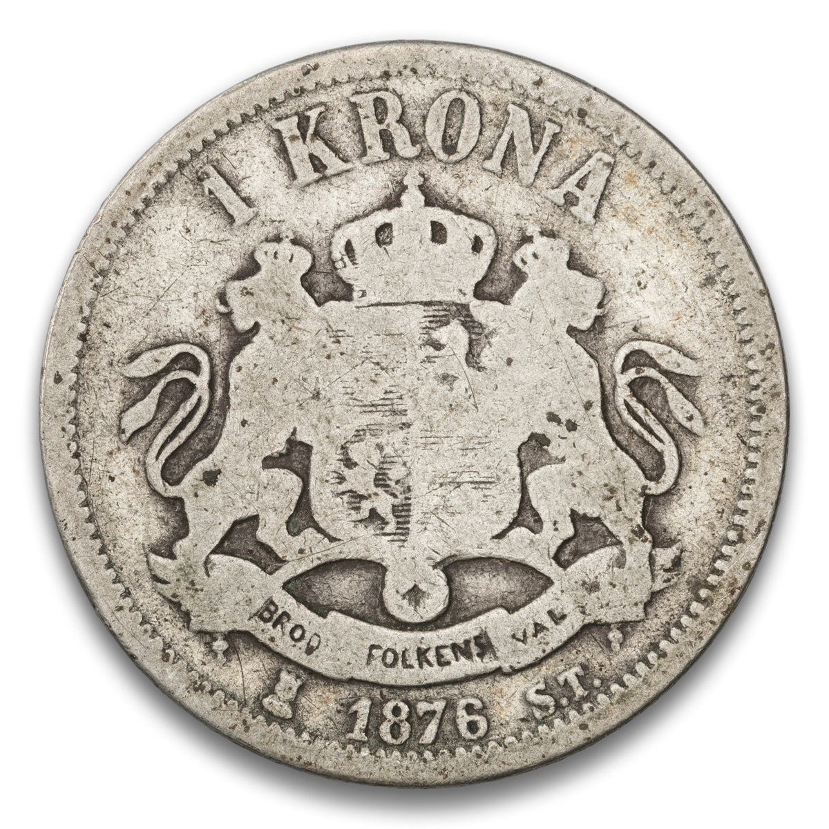 Sweden Silver 1 Krona 1876