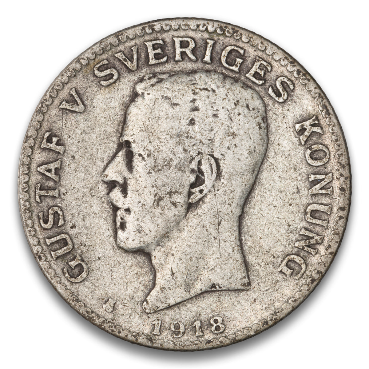 Sweden Silver 1 Krona 1918