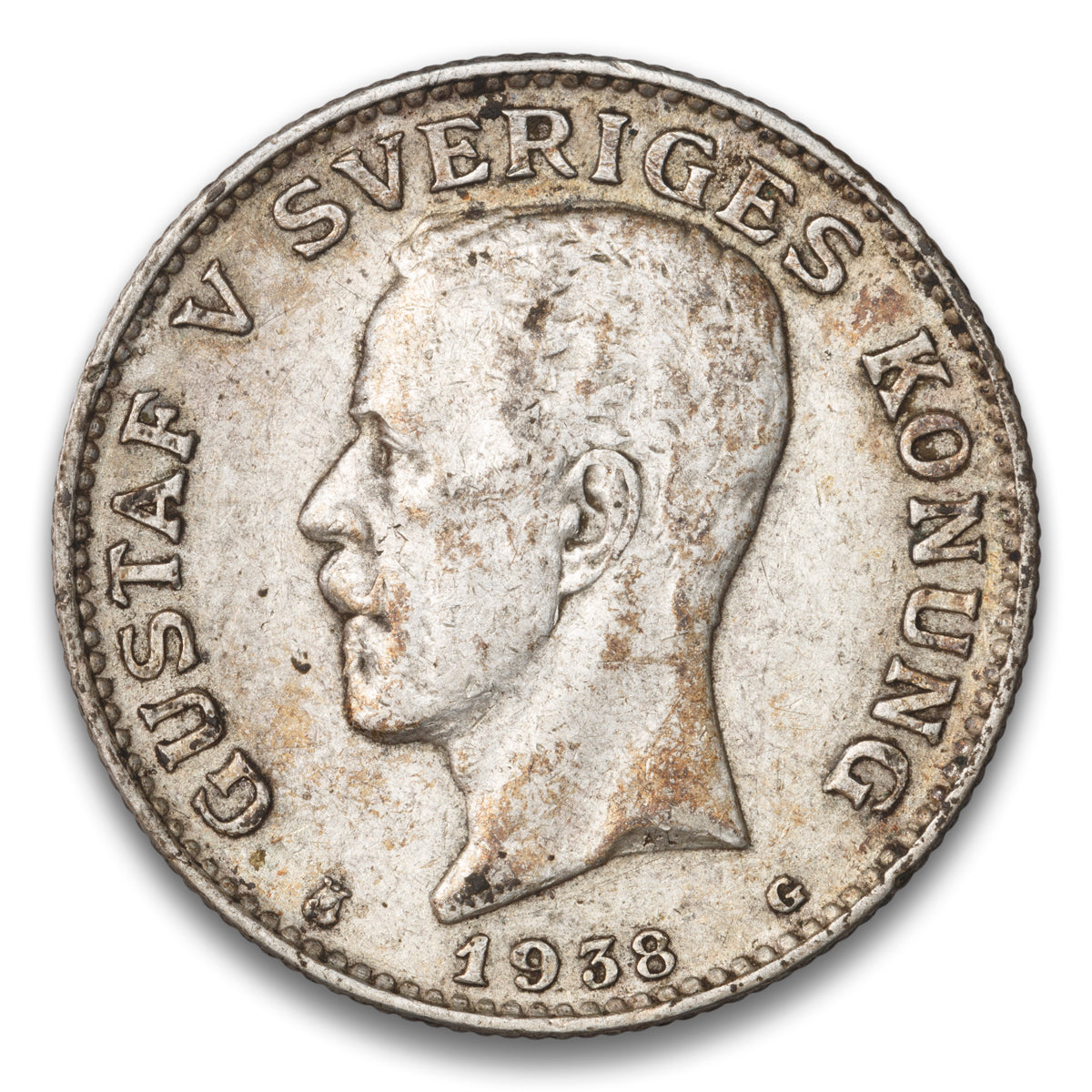 Sweden Silver 1 Krona 1938