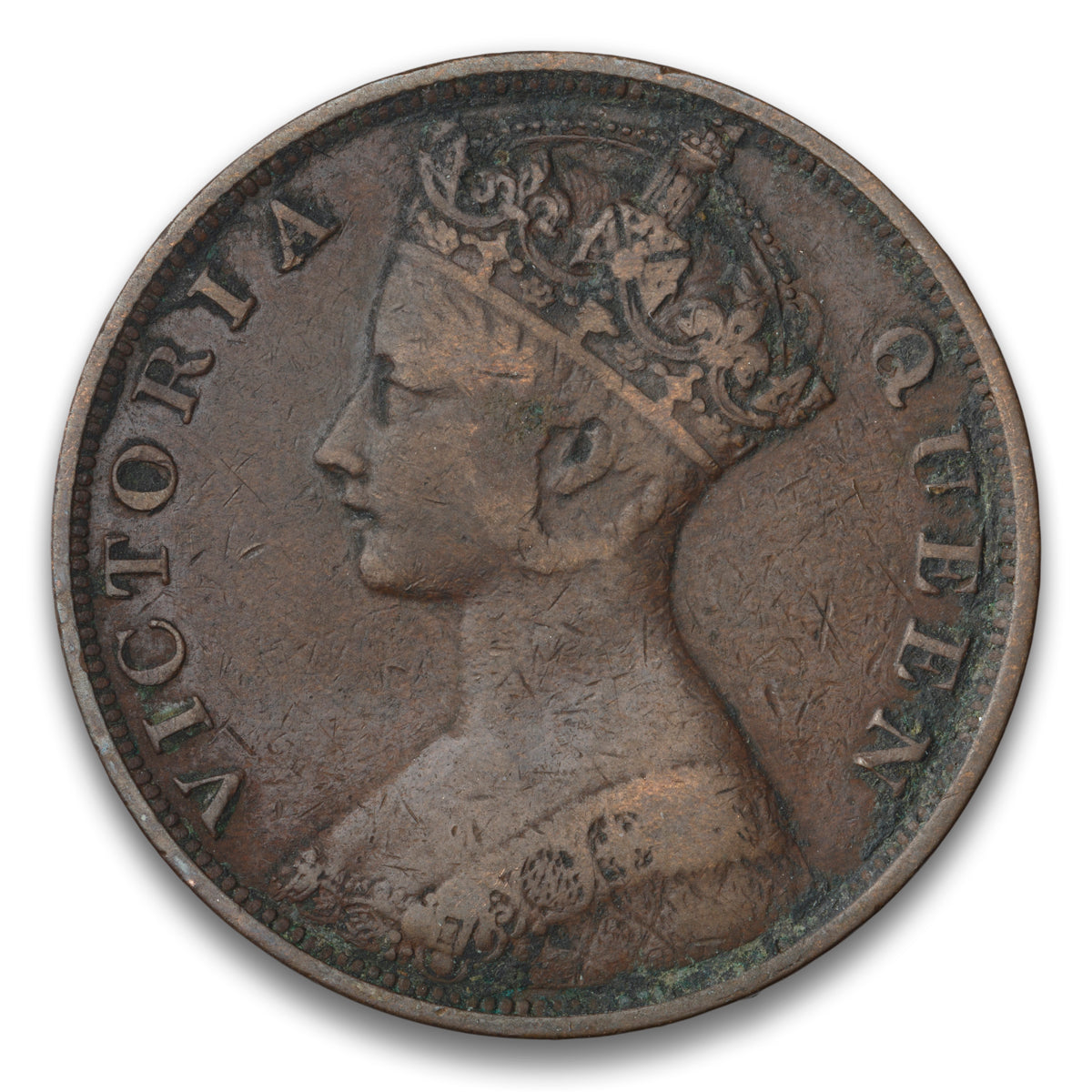 Hong Kong 1 Cent Base 1876