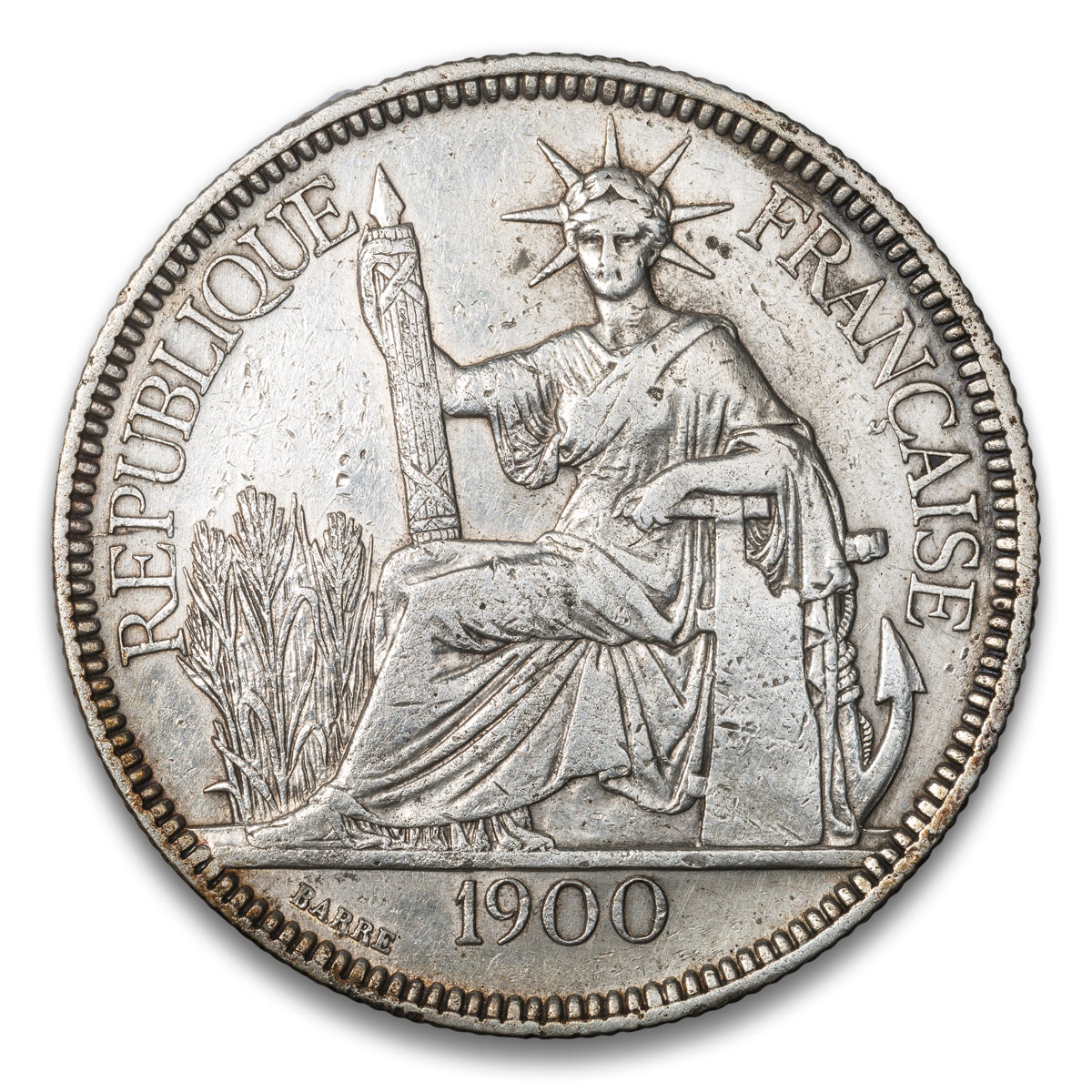 French Indo-China Silver 1 Piastre 1900 A