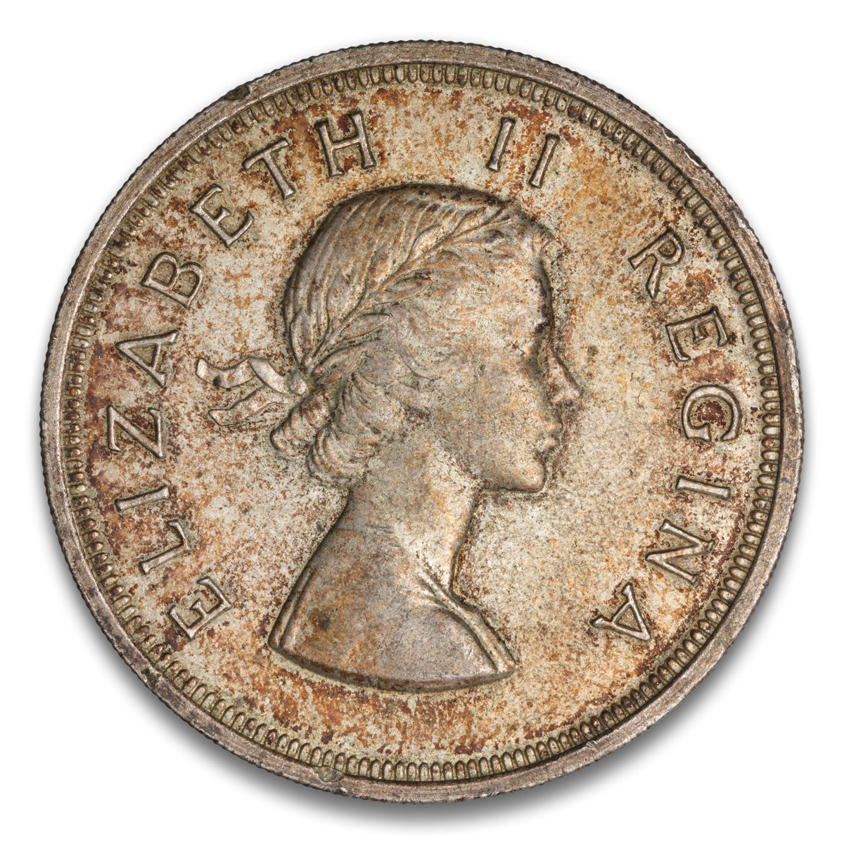 South Africa Silver 5 Shillings 1958