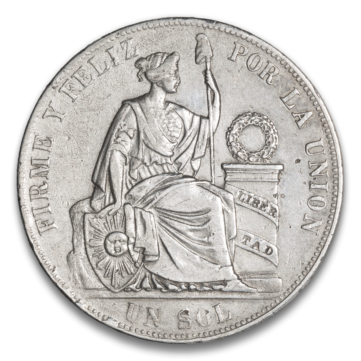 Peru Silver 1 Sol 1885 RD