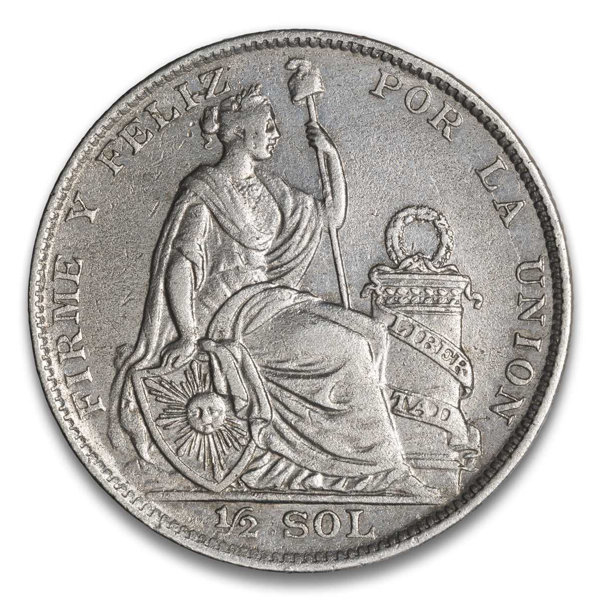 Peru Silver 1/2 Sol 1926