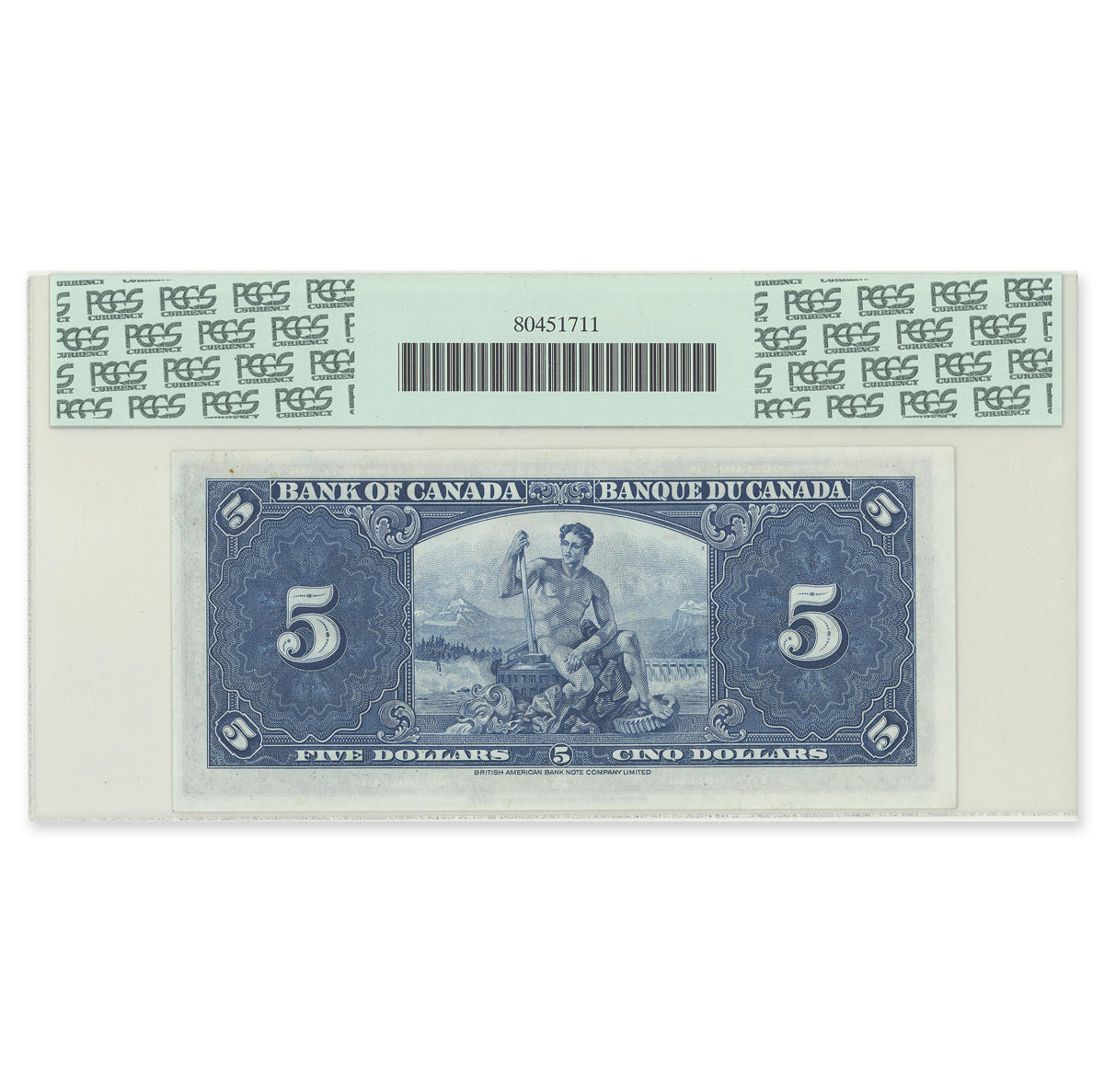 $5 1937 BC-23b Gordon-Towers Prefix U/C PCGS AU-58