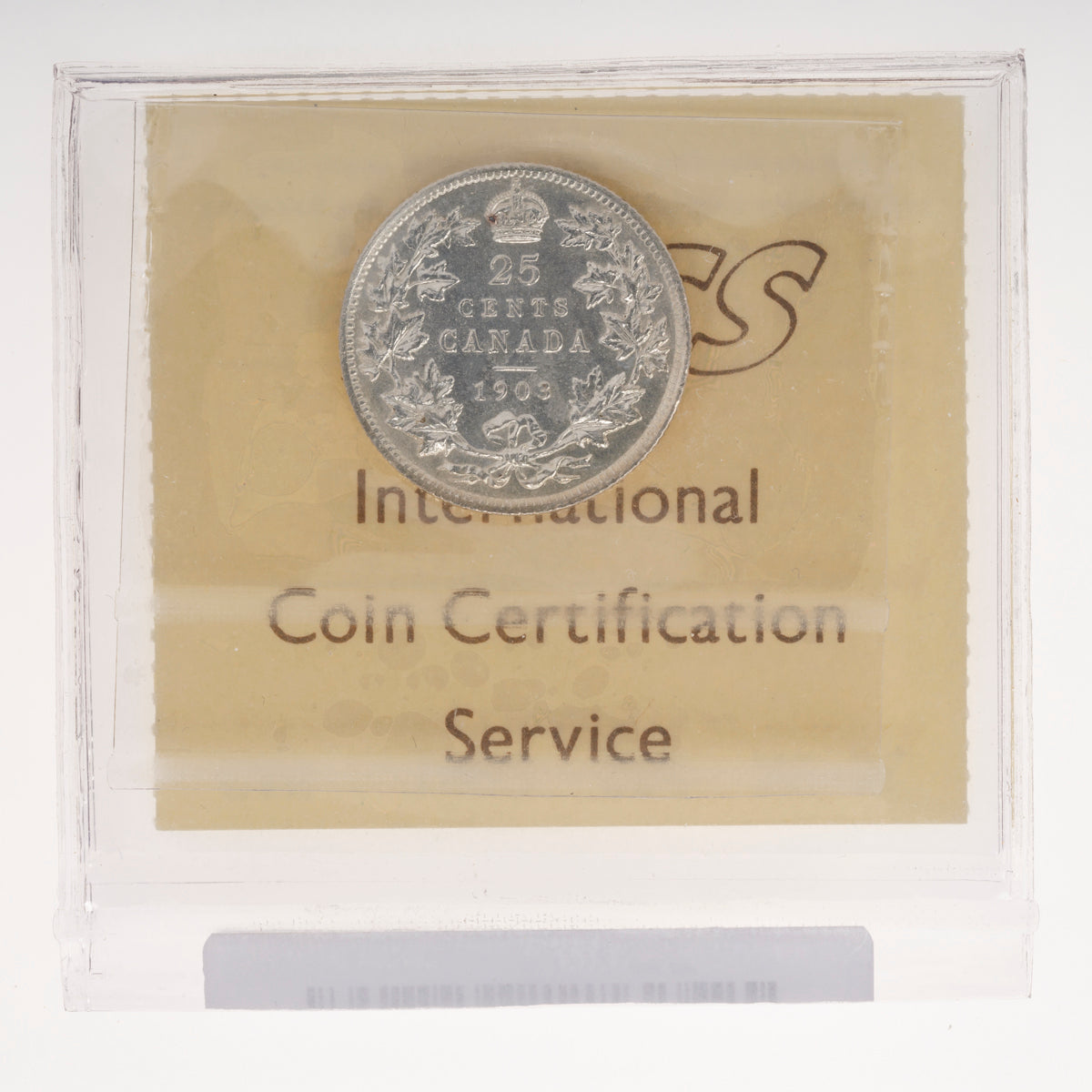 25 Cent 1903 ICCS AU-58