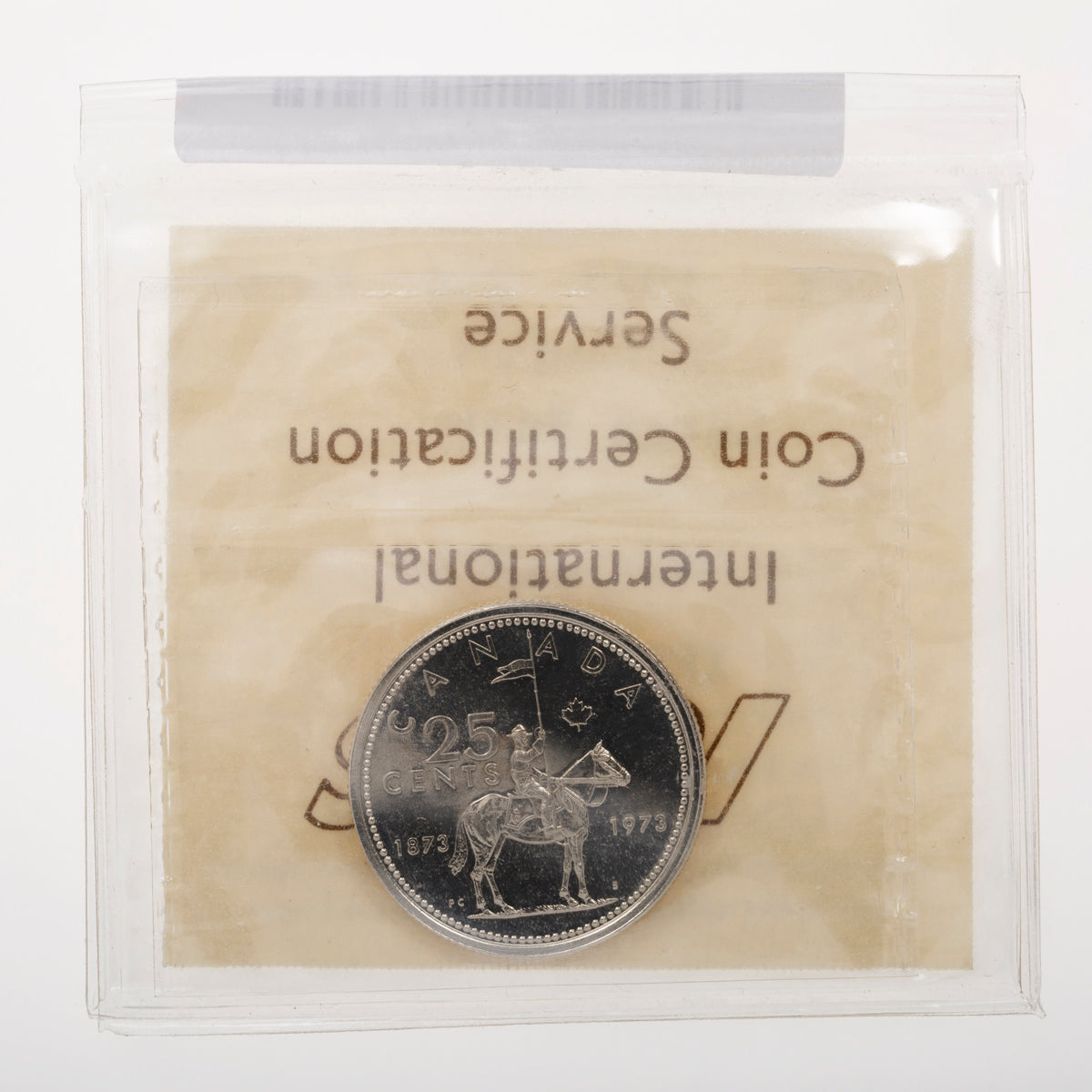 25 Cent 1973 Large Bust ICCS PL-66