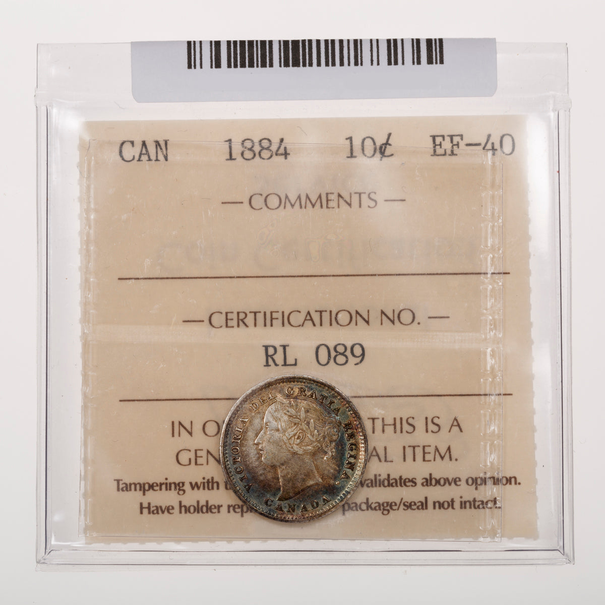 10 Cent 1884 ICCS EF-40