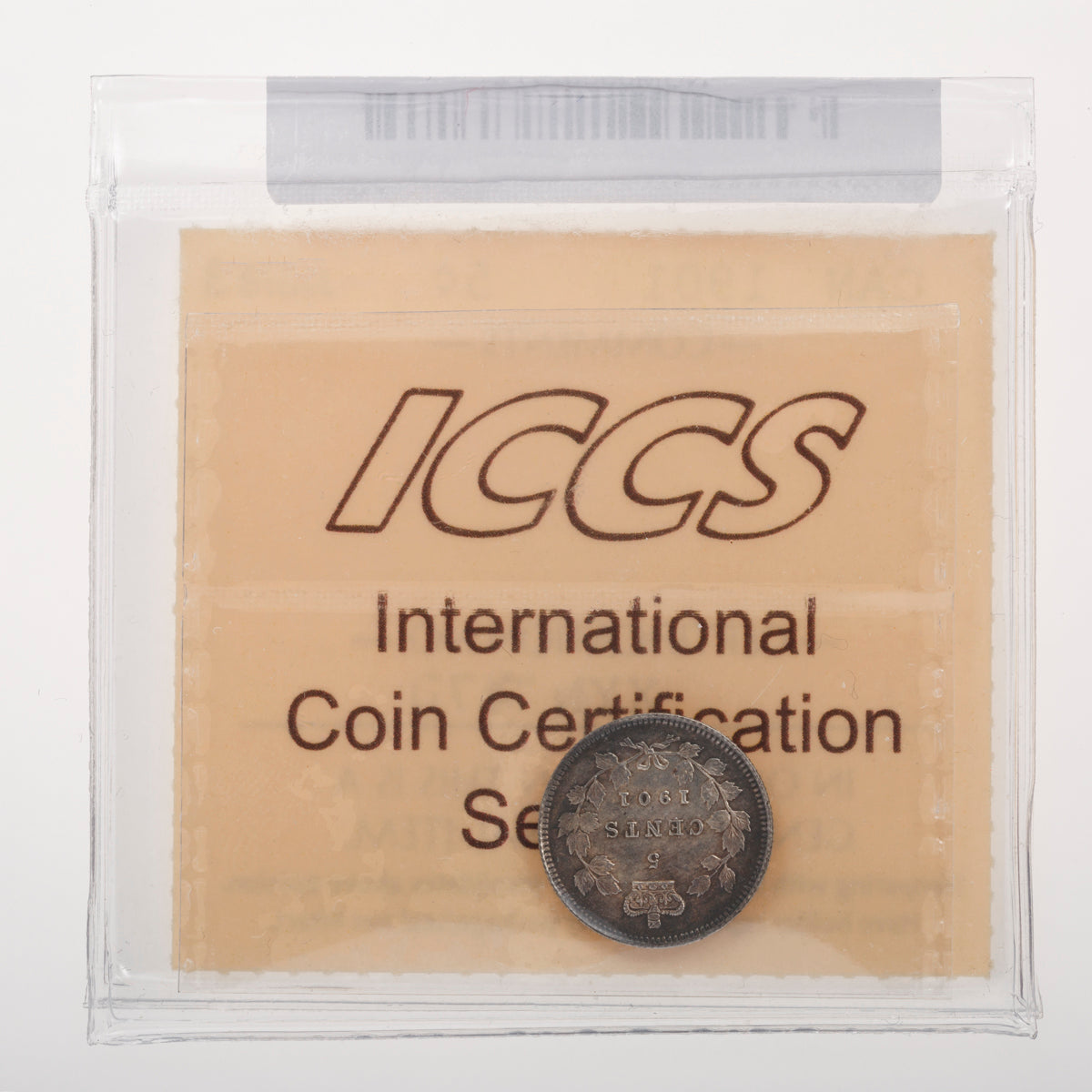 5 Cent 1901 ICCS MS-63